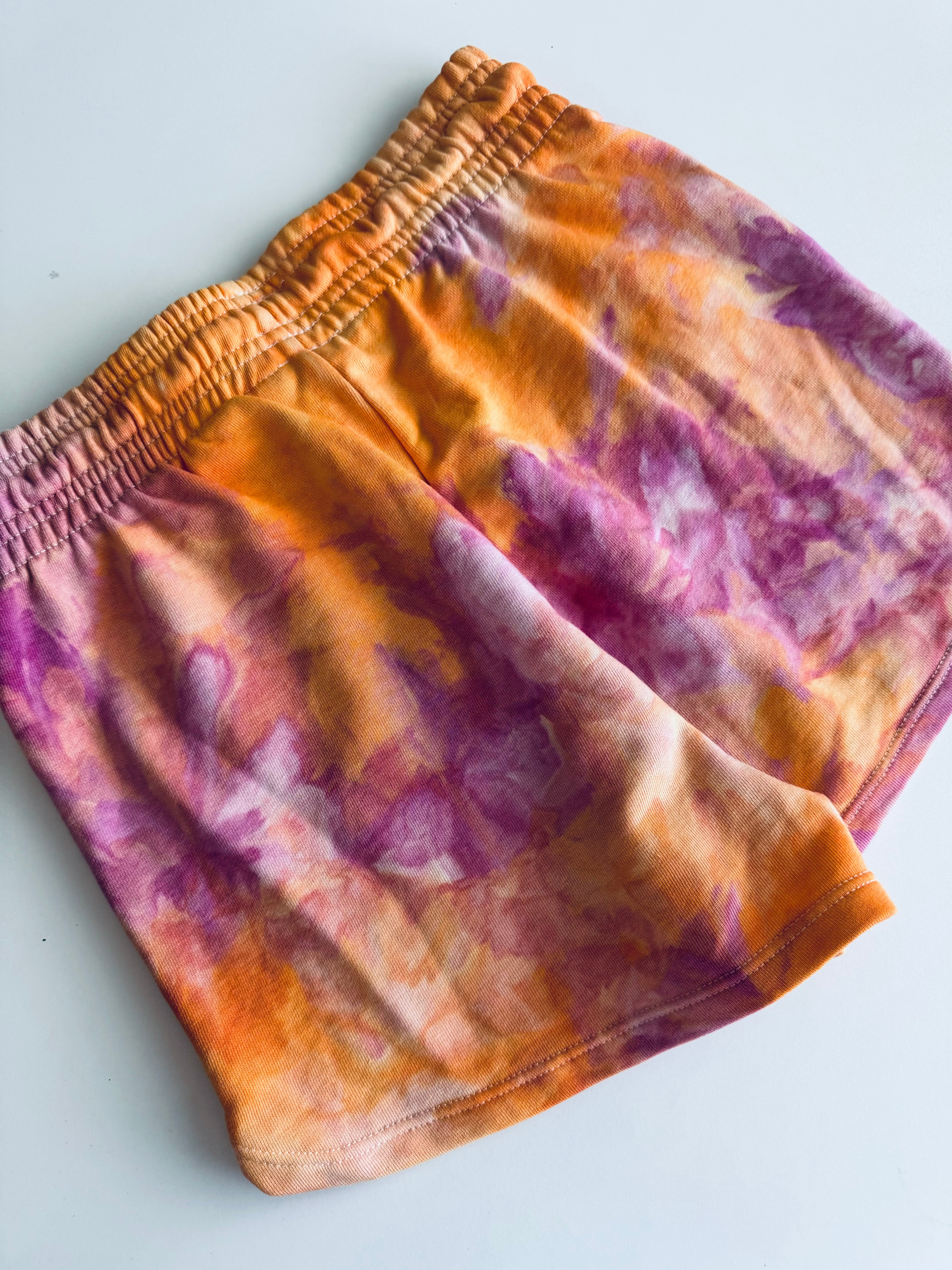 XS Summer Sunset Ice Dye Lounge Shorts