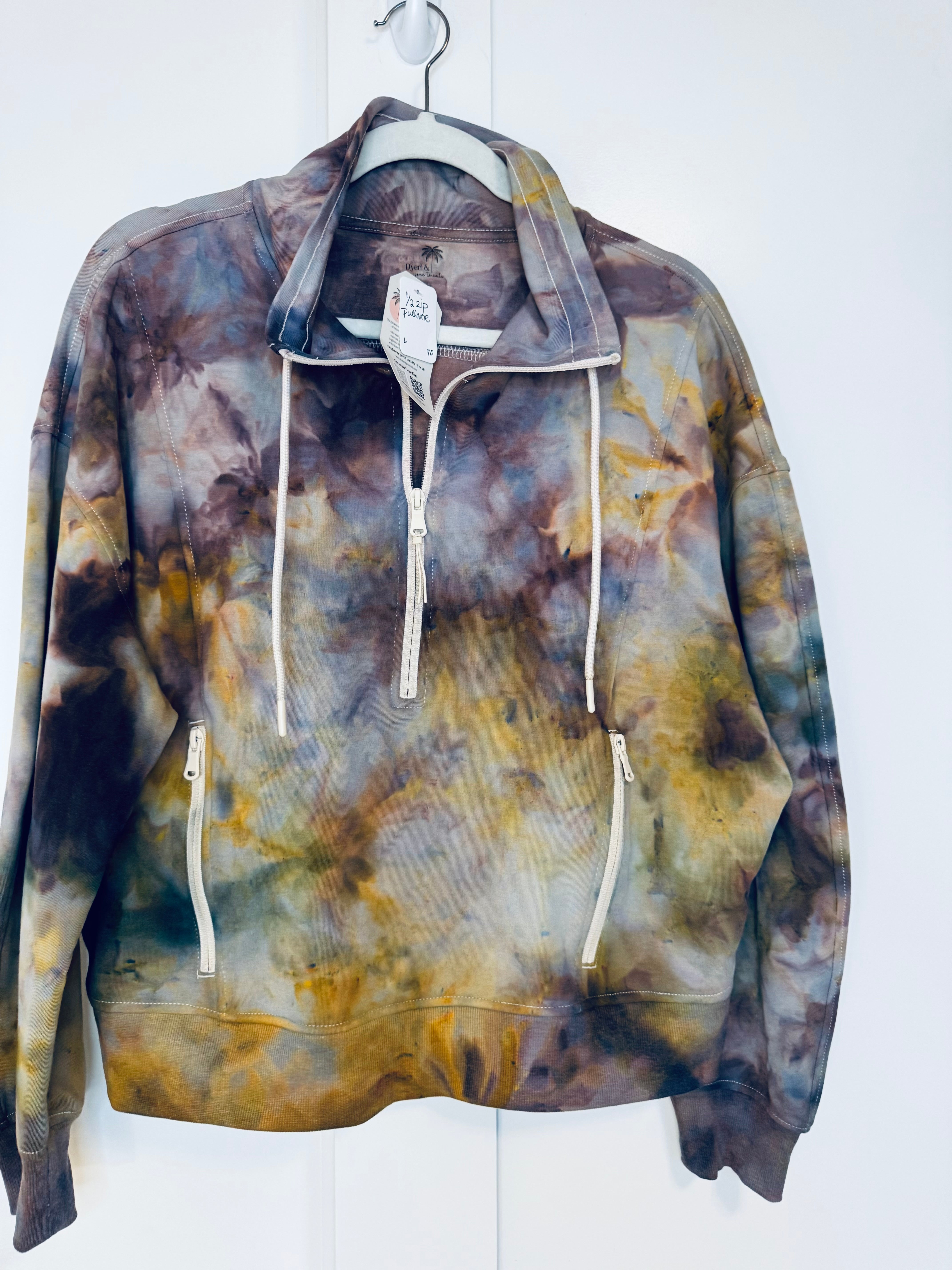 Large Ice Dye So Soft 1/2 Zip