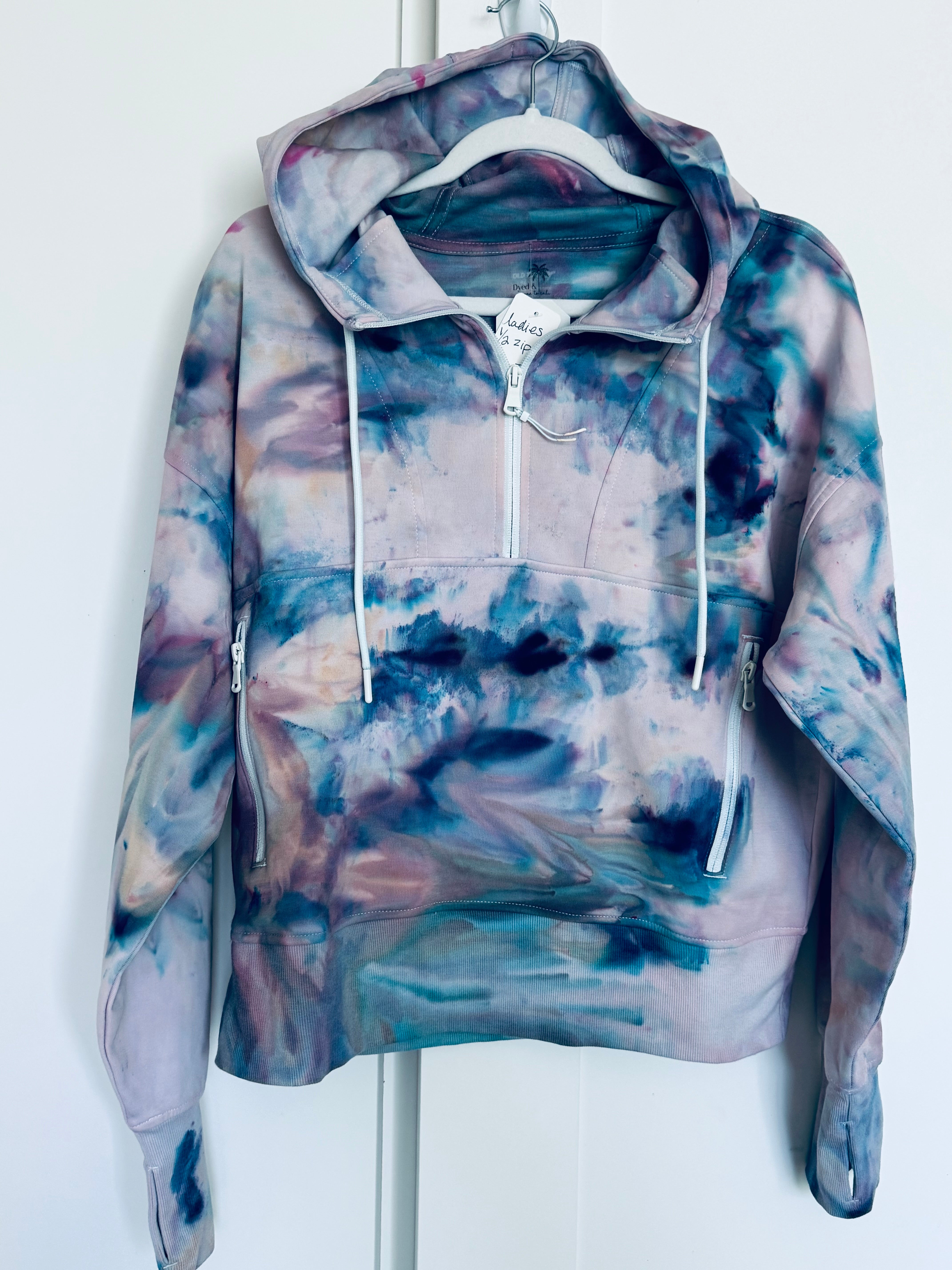 Large Iridescent Drift 1/2 Zip Hoodie