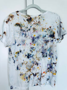 Medium Ice Dye Vintage Soft V-Neck Ladies Tee