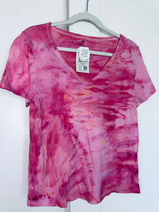 Small Ice Dye Vintage Soft V-Neck Ladies Tee
