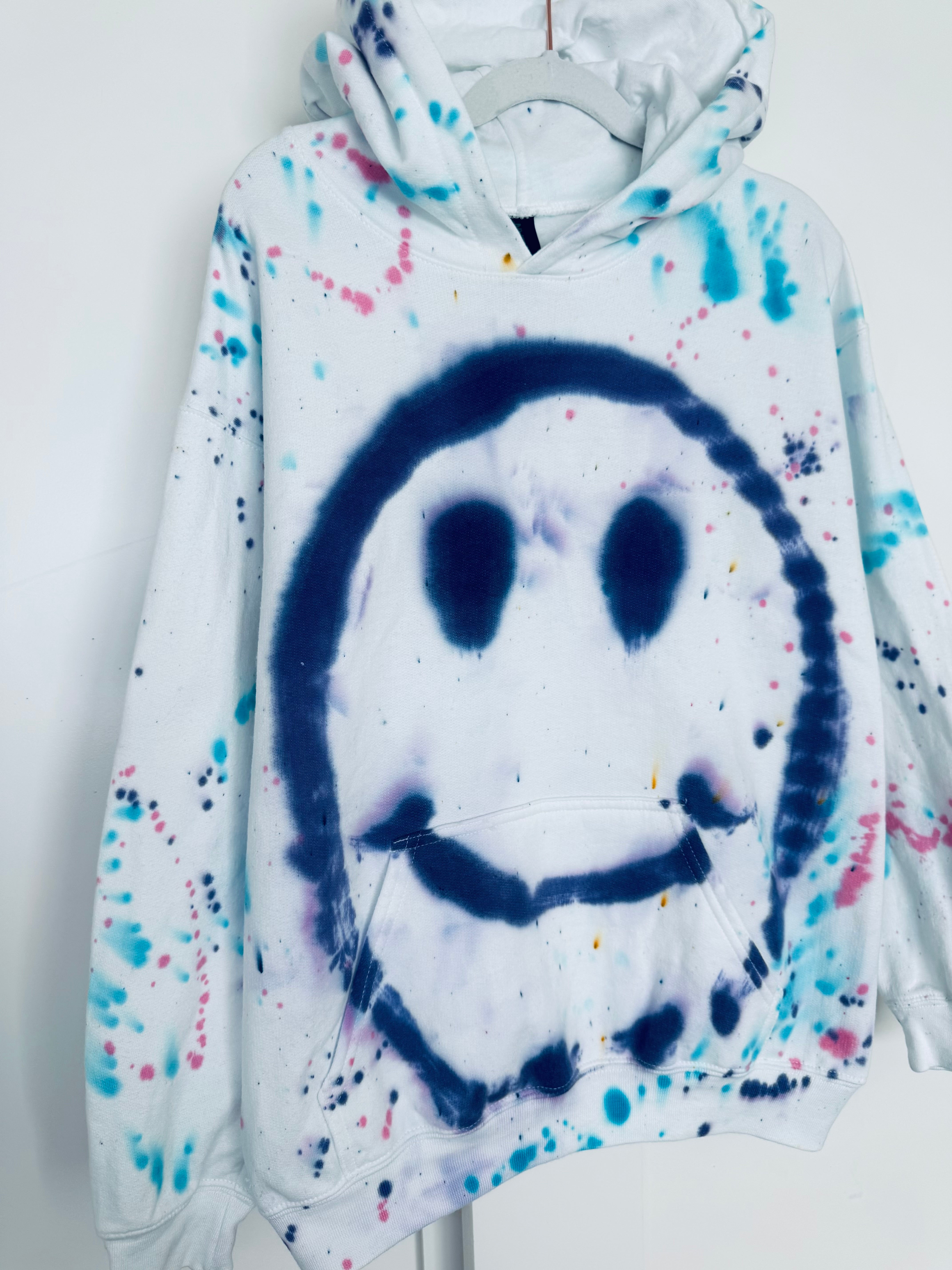 Medium Youth Smiley Splatter Hoodie