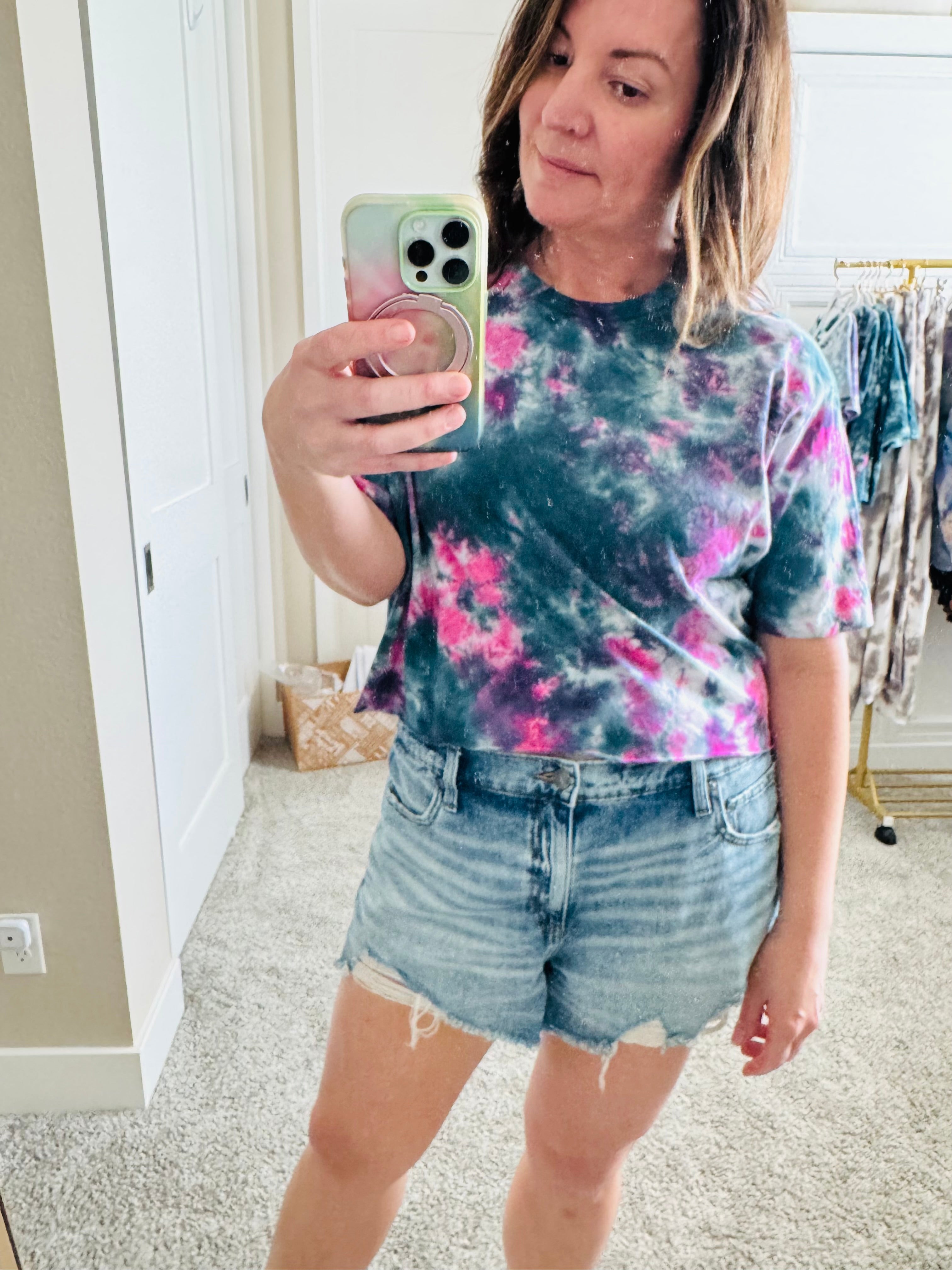 Medium Ice Dye Crop Tee