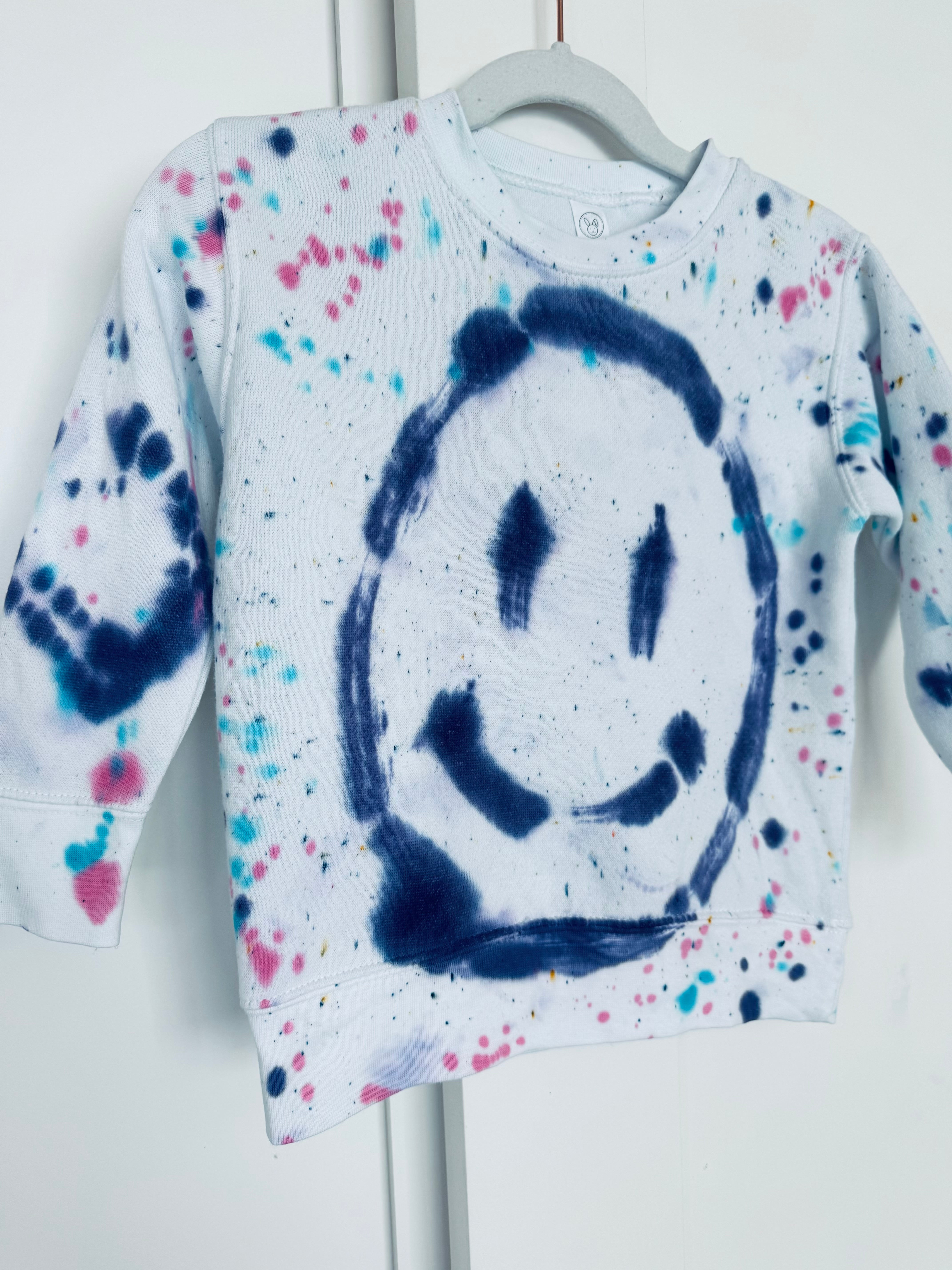 3T Smiley Splatter Dye Crew