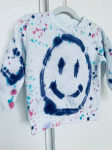 3T Smiley Splatter Dye Crew