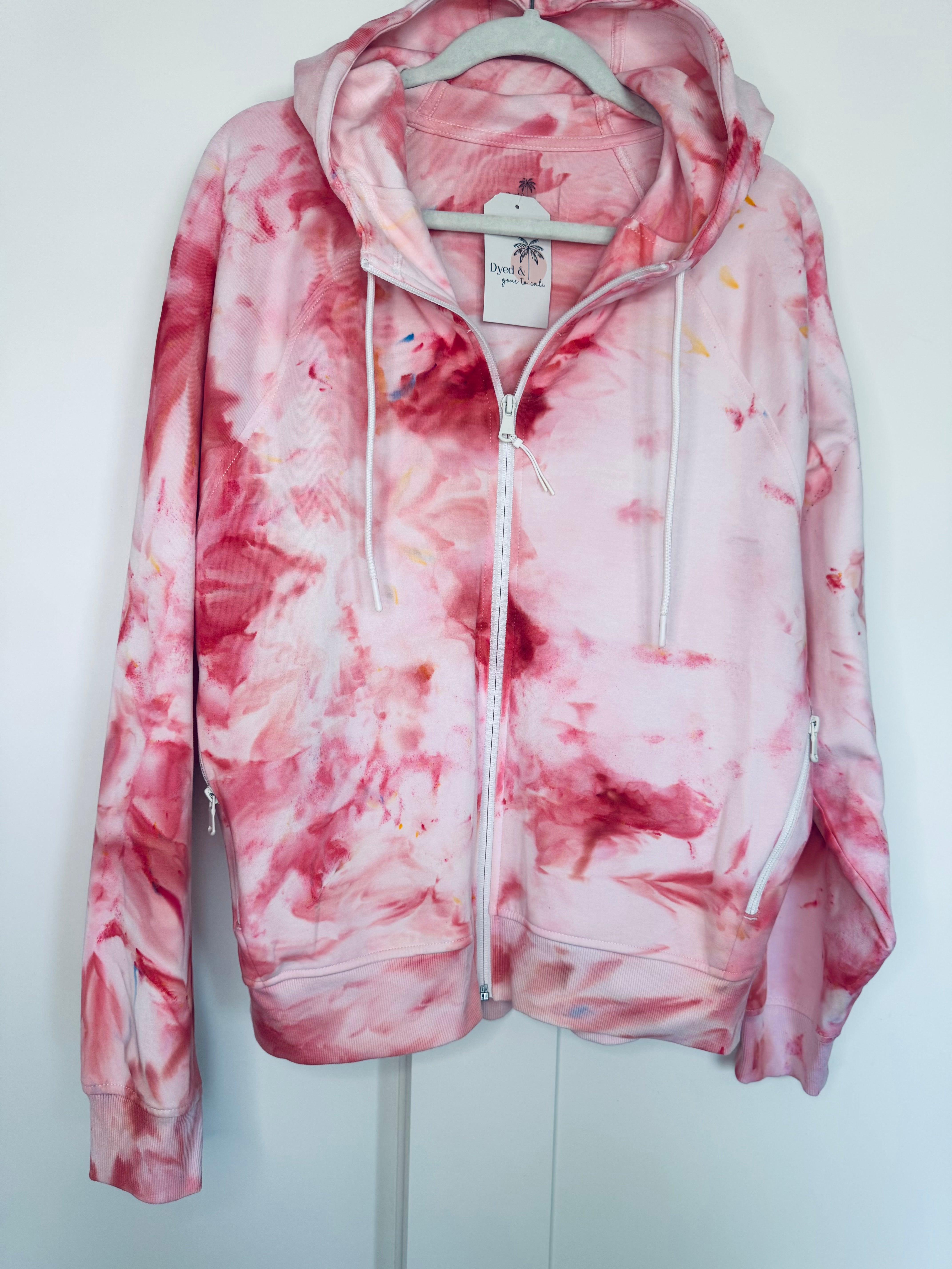 XLarge Strawberries and Cream So Cozy Ladies Zip Up