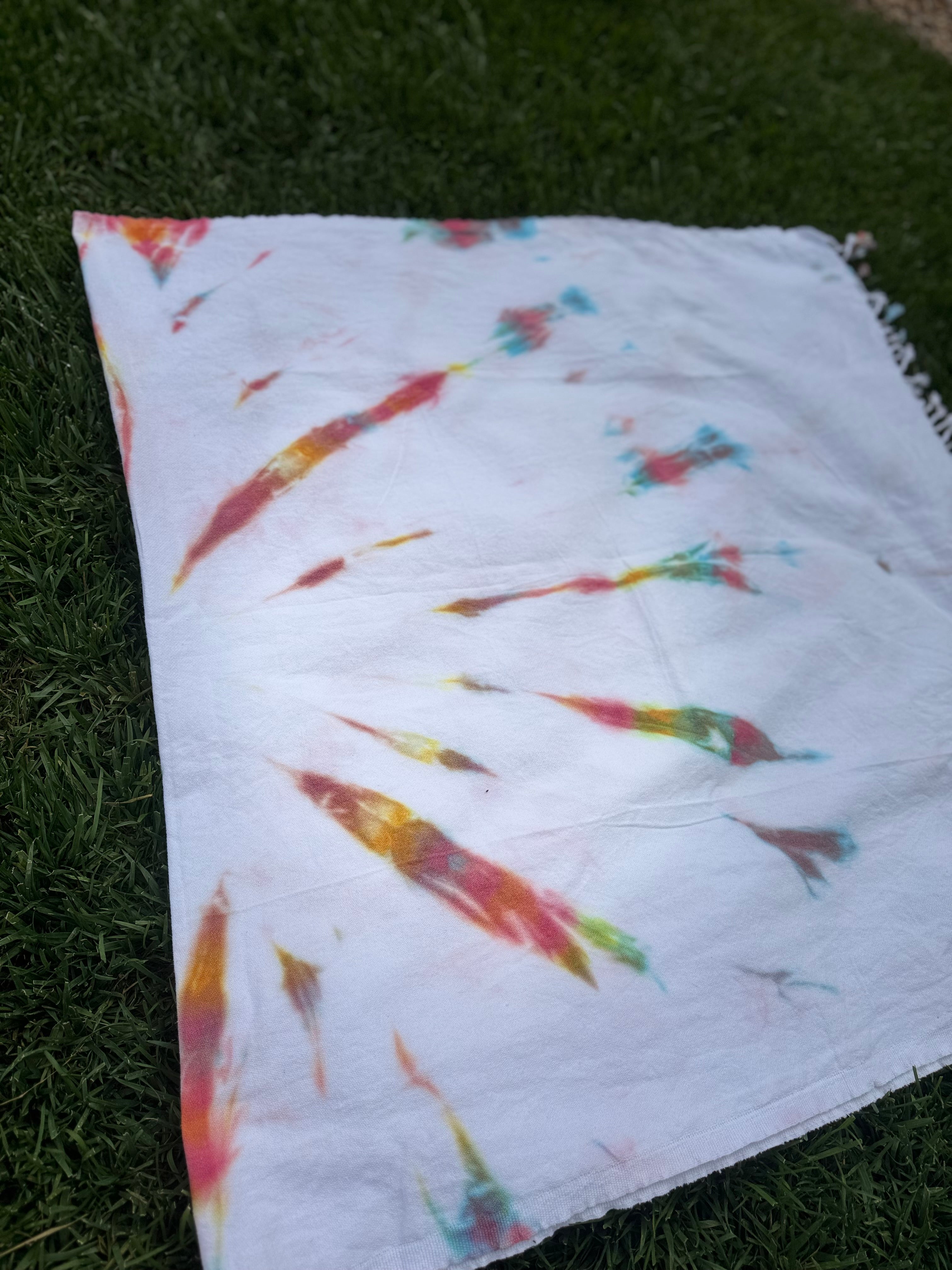 Vintage Classic Turkish Towel Picnic Blanket 40”x70”