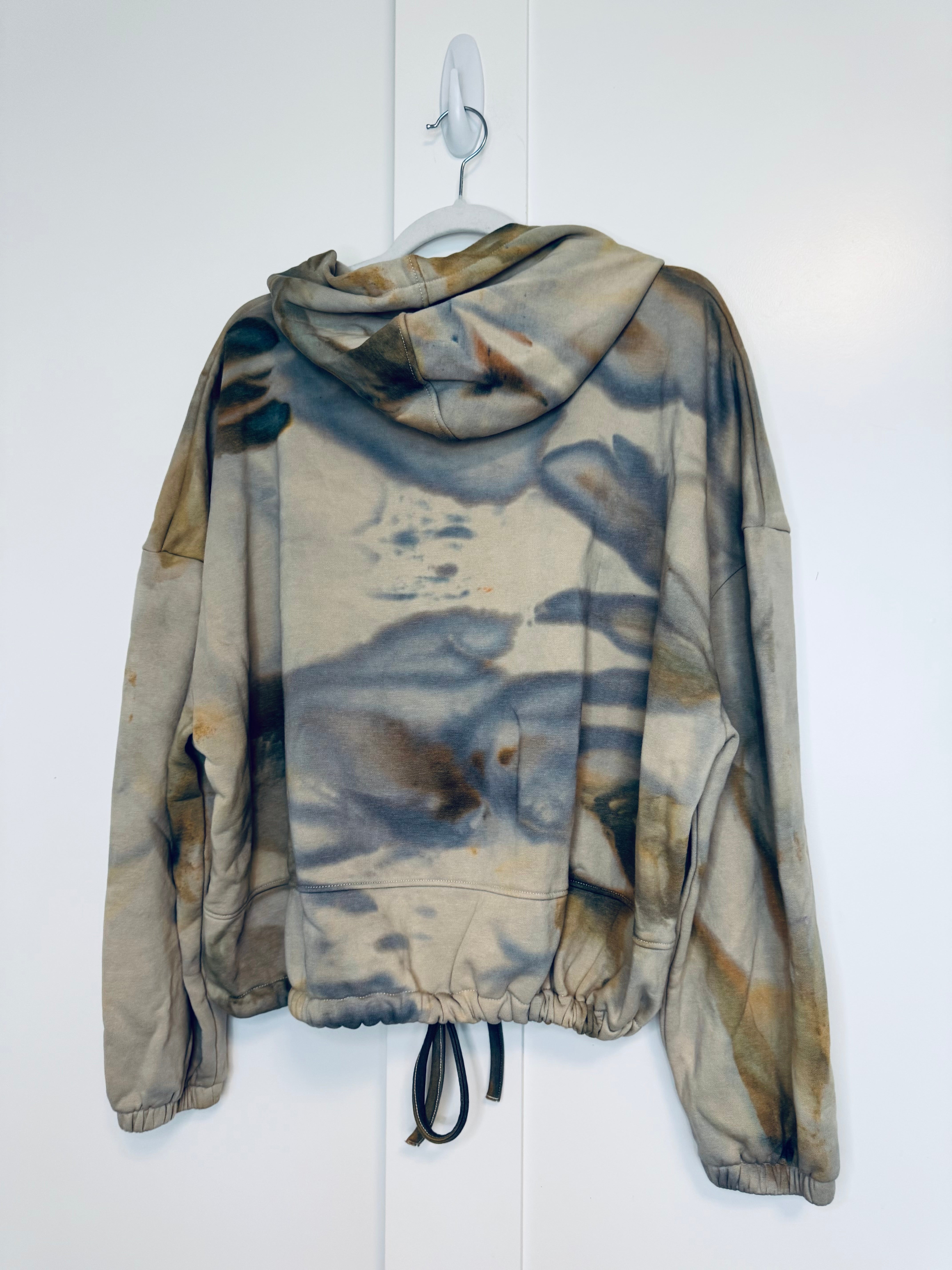 Large-XL Semi Cropped Cinch Hoodie