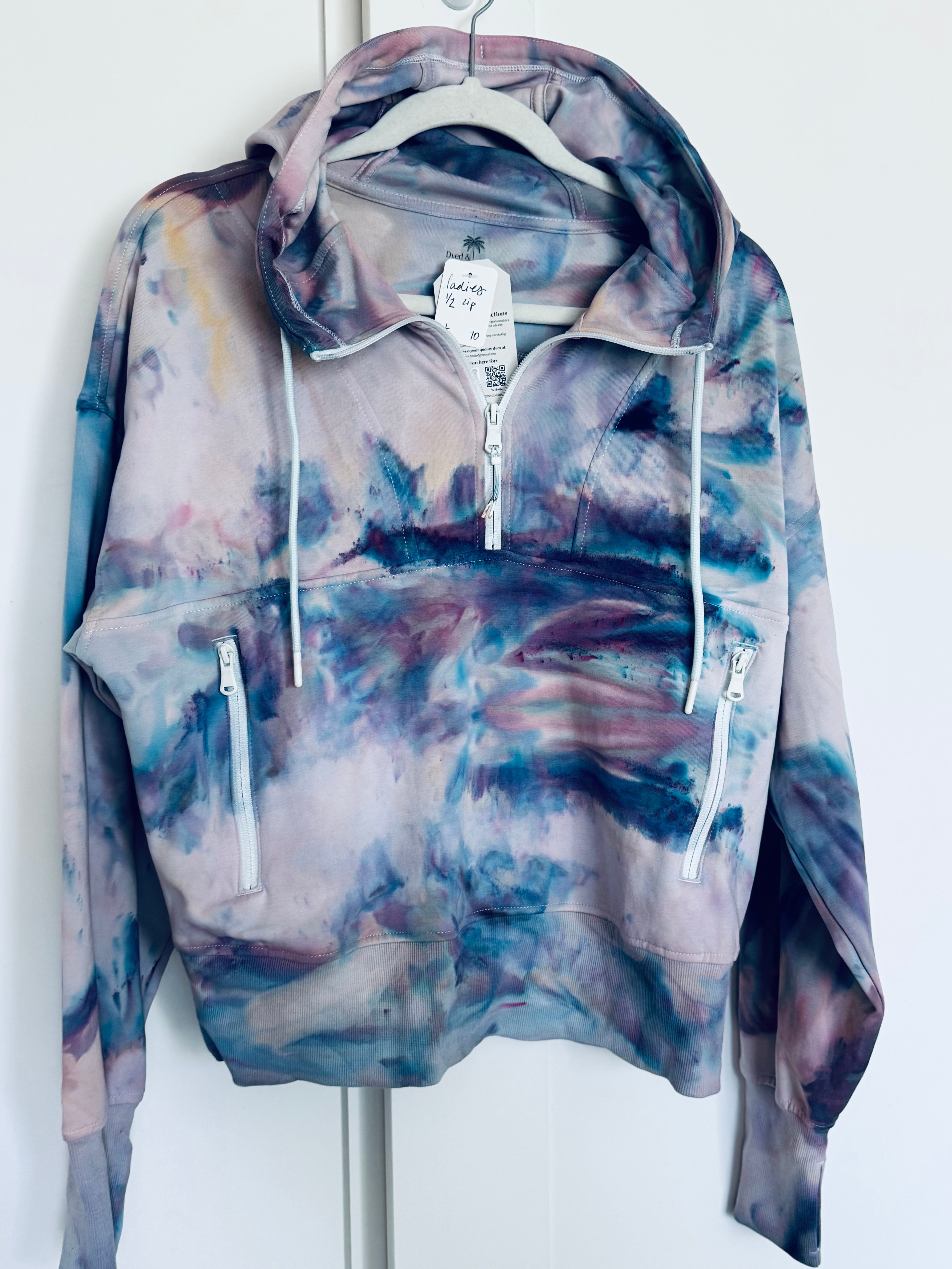 Large Iridescent Drift 1/2 Zip Hoodie