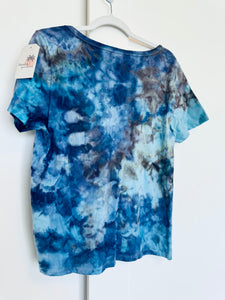 Medium Ice Dye Vintage Soft V-Neck Ladies Tee