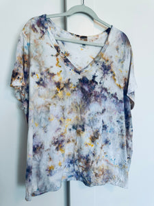 XXL Ice Dye Vintage Soft V-Neck Ladies Tee