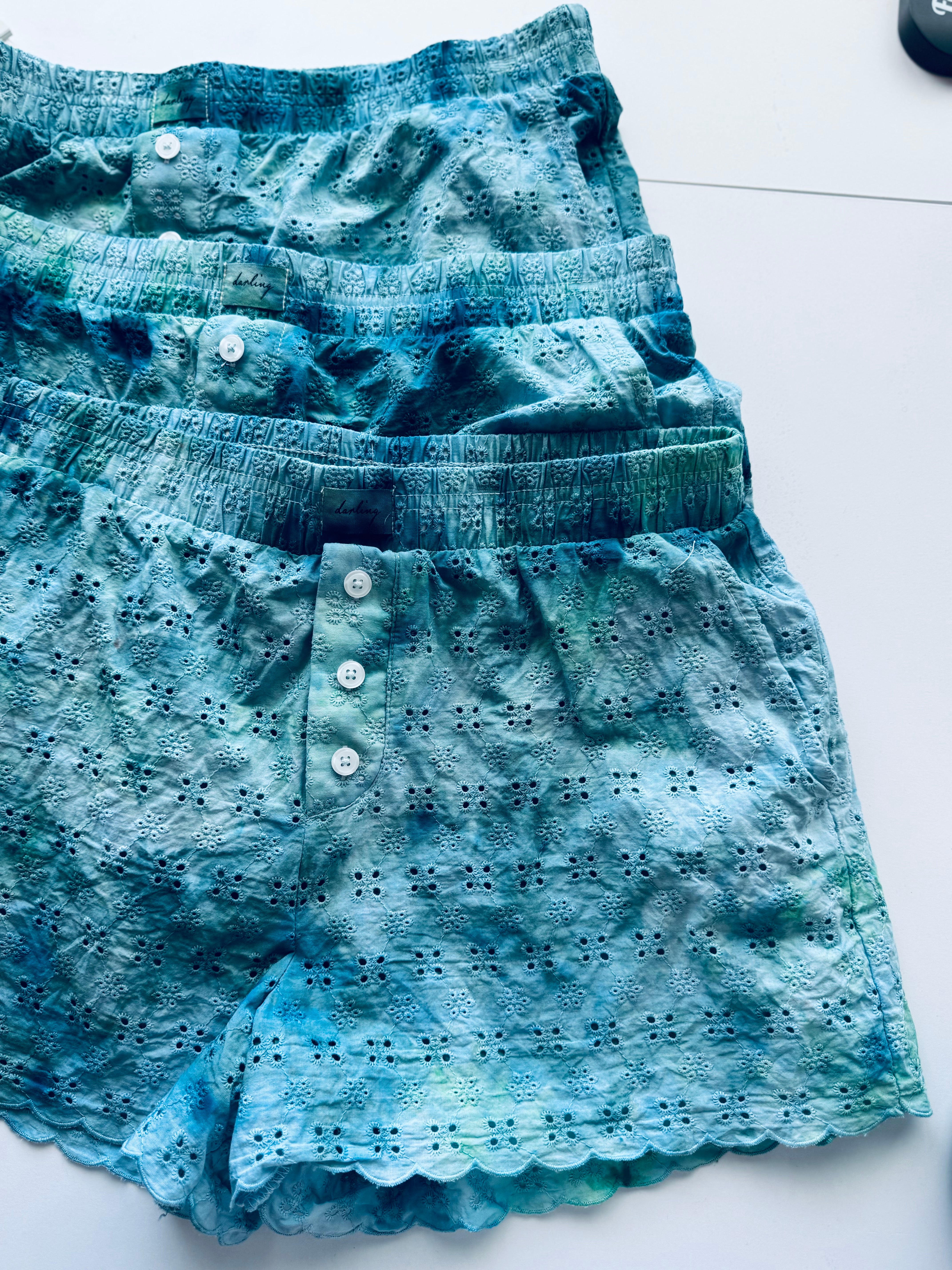 Darling Eyelet Short Island Blue (All Sizes)
