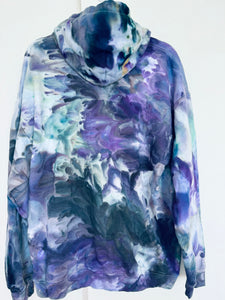 XL Unisex Ice Dye Palm Embroidered Hoodie
