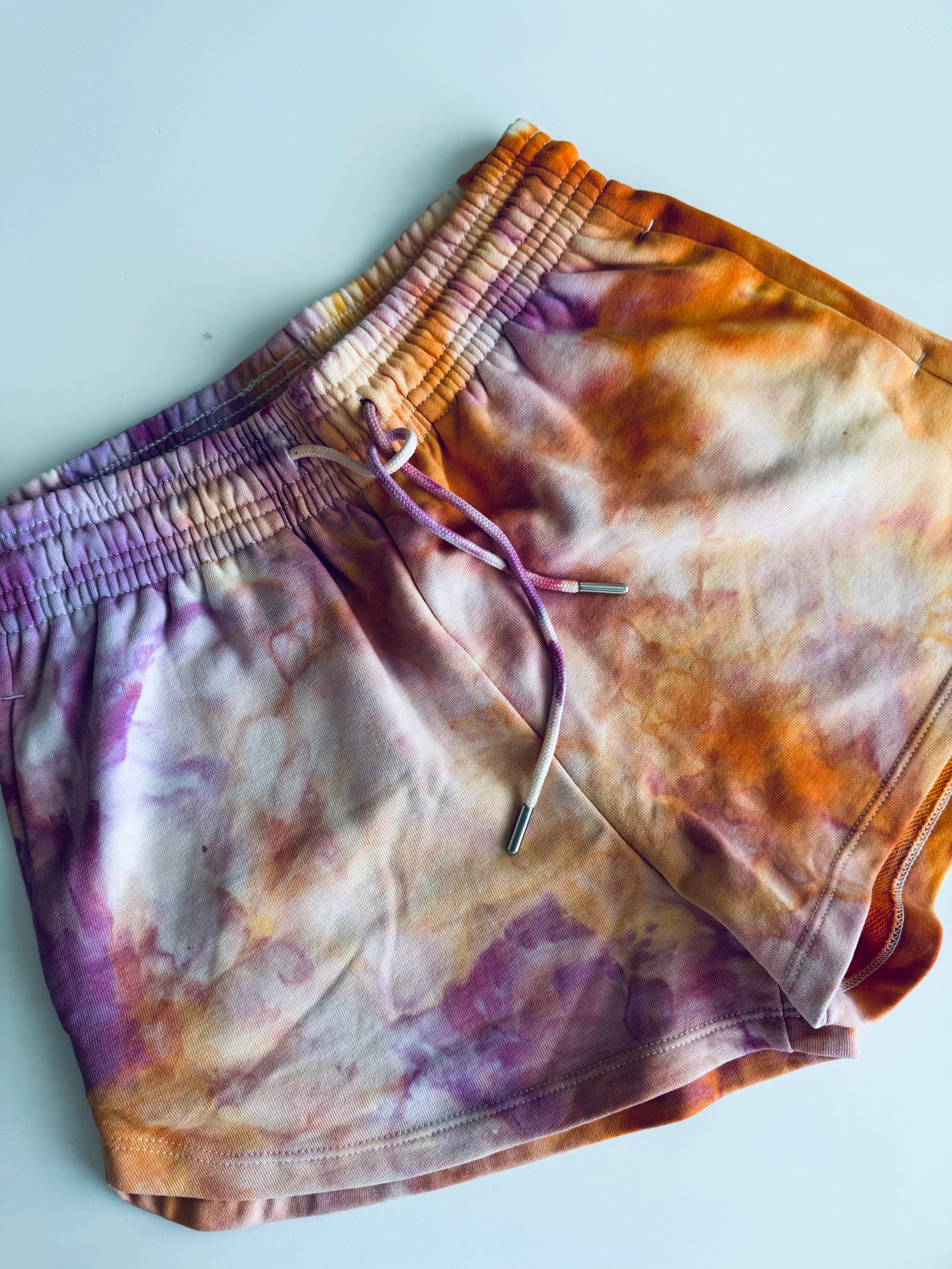 Small Summer Sunset Ice Dye Lounge Shorts