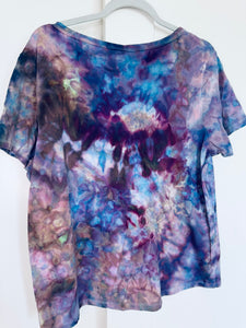 Large Ice Dye Vintage Soft V-Neck Ladies Tee