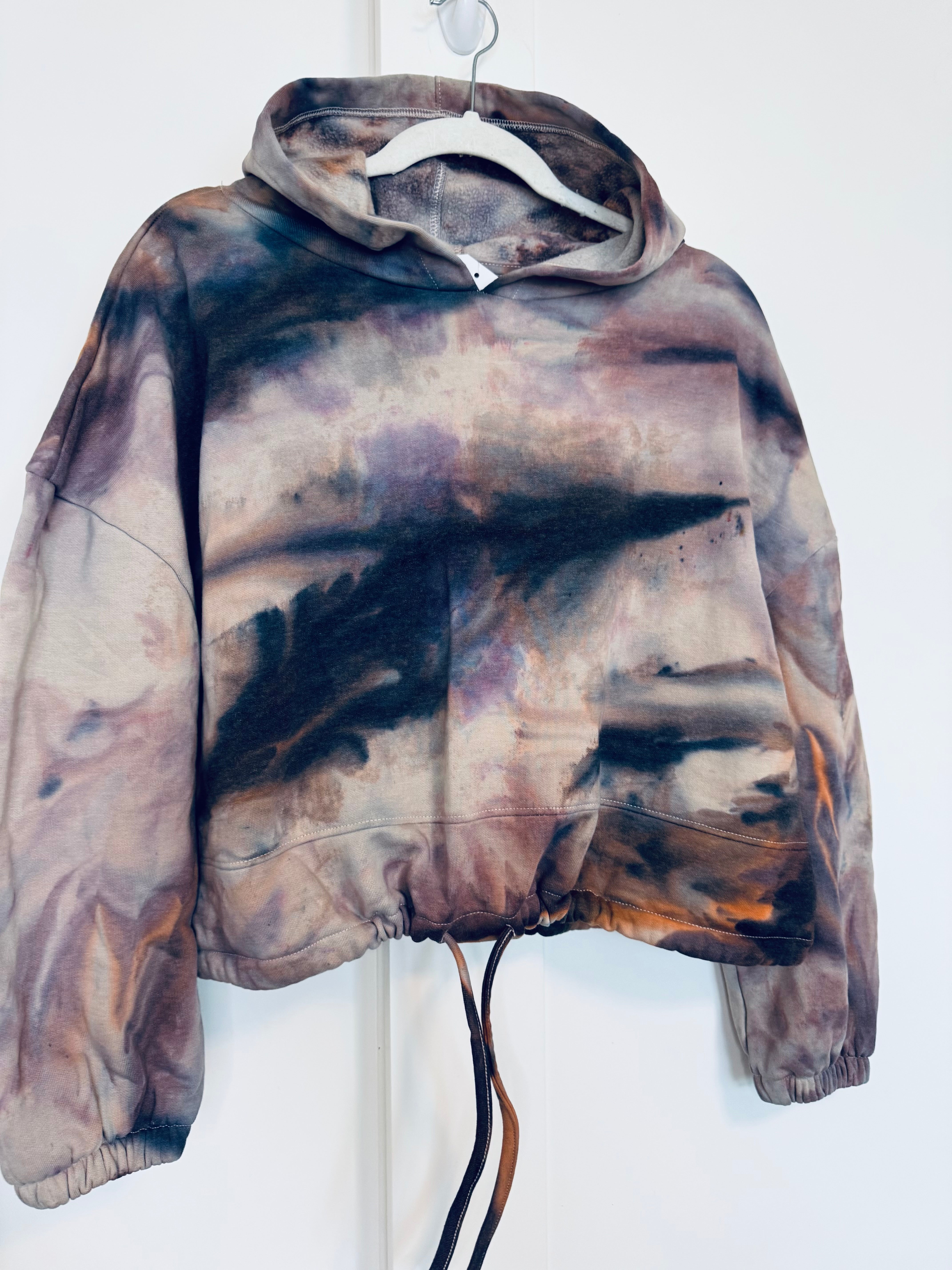 Small-Medium Semi Cropped Cinch Hoodie