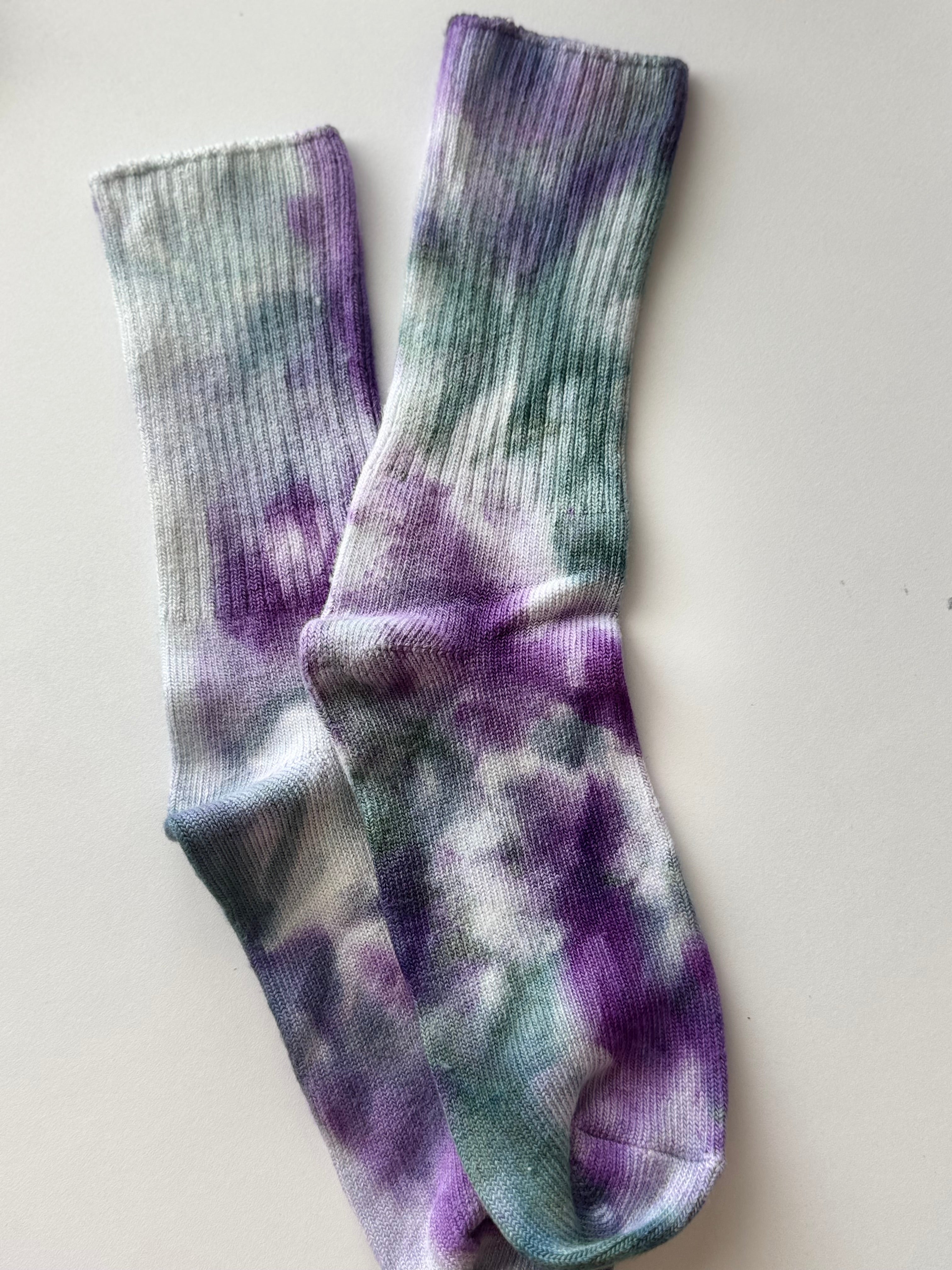 Lavender and Fern Bamboo Socks