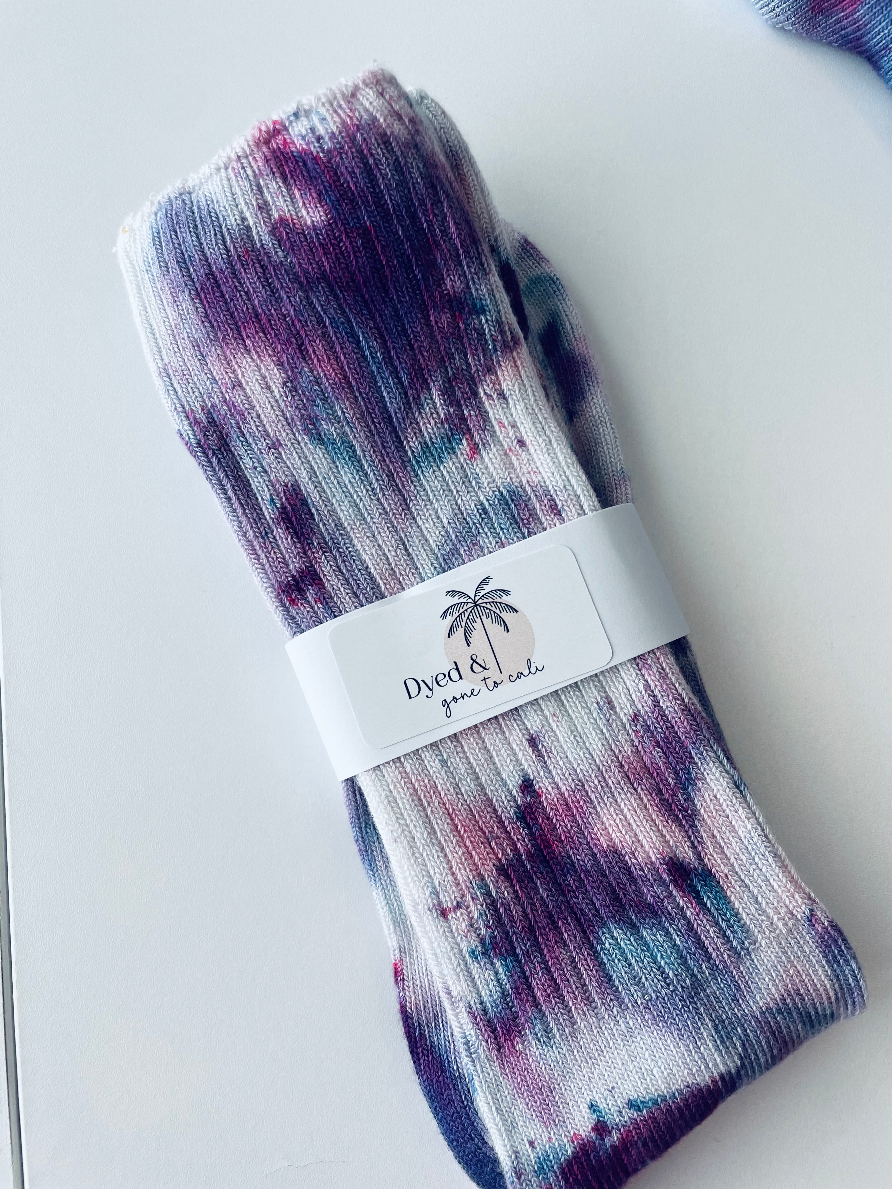 Iced Purple Bamboo Tie Dye Socks
