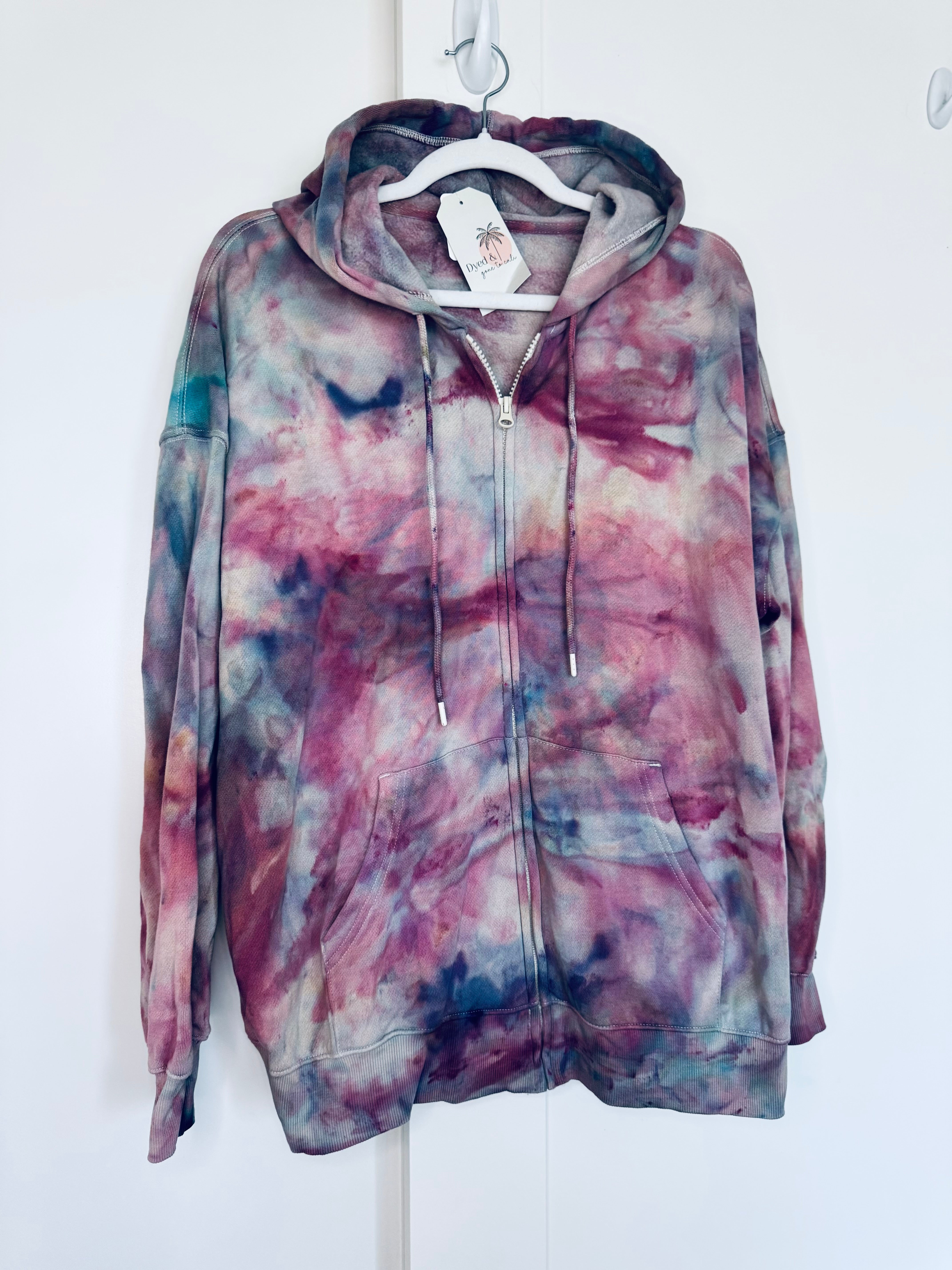 Small Oversized Zip Up Hoodie