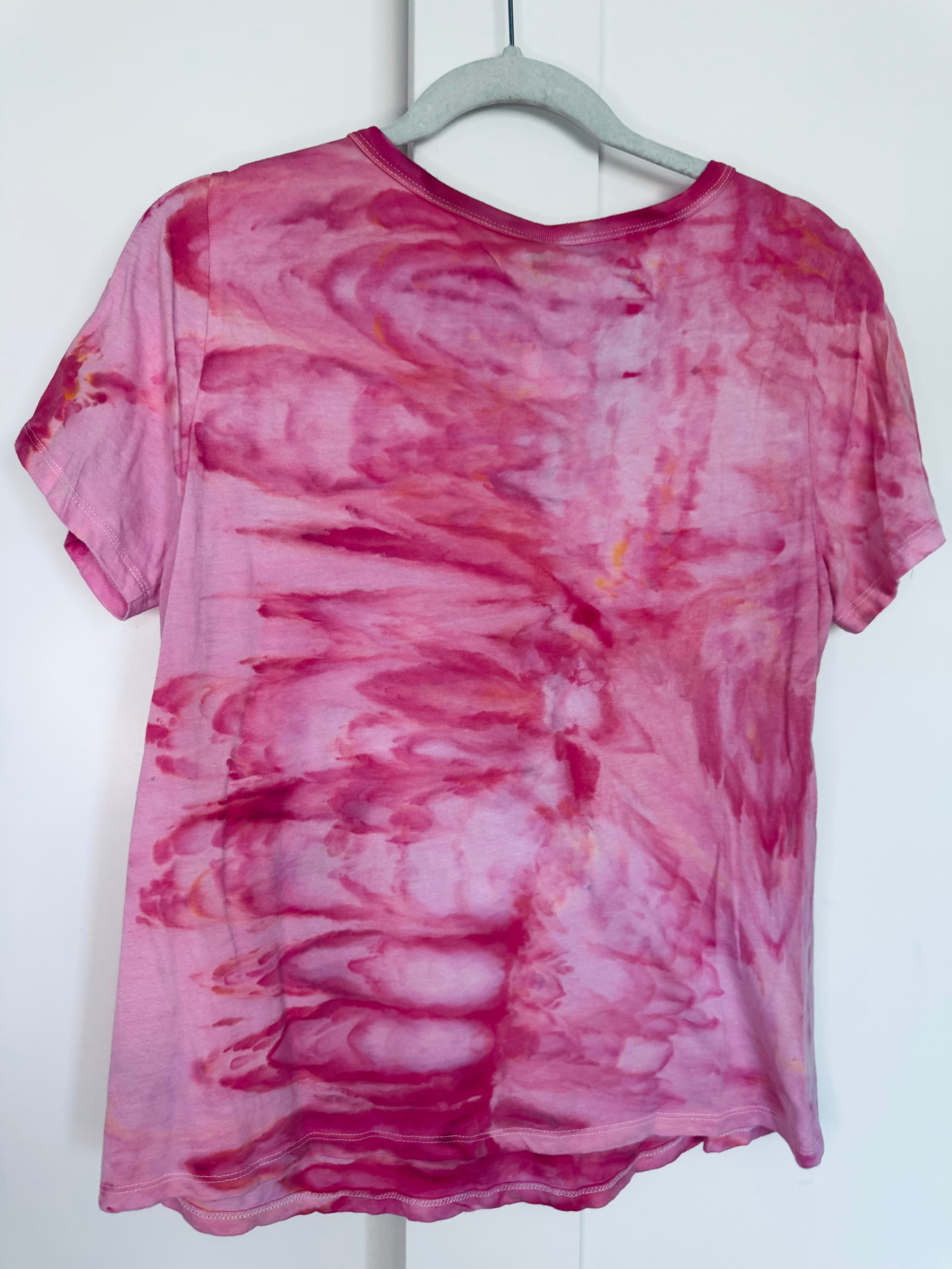 Medium Ice Dye Vintage Soft V-Neck Ladies Tee