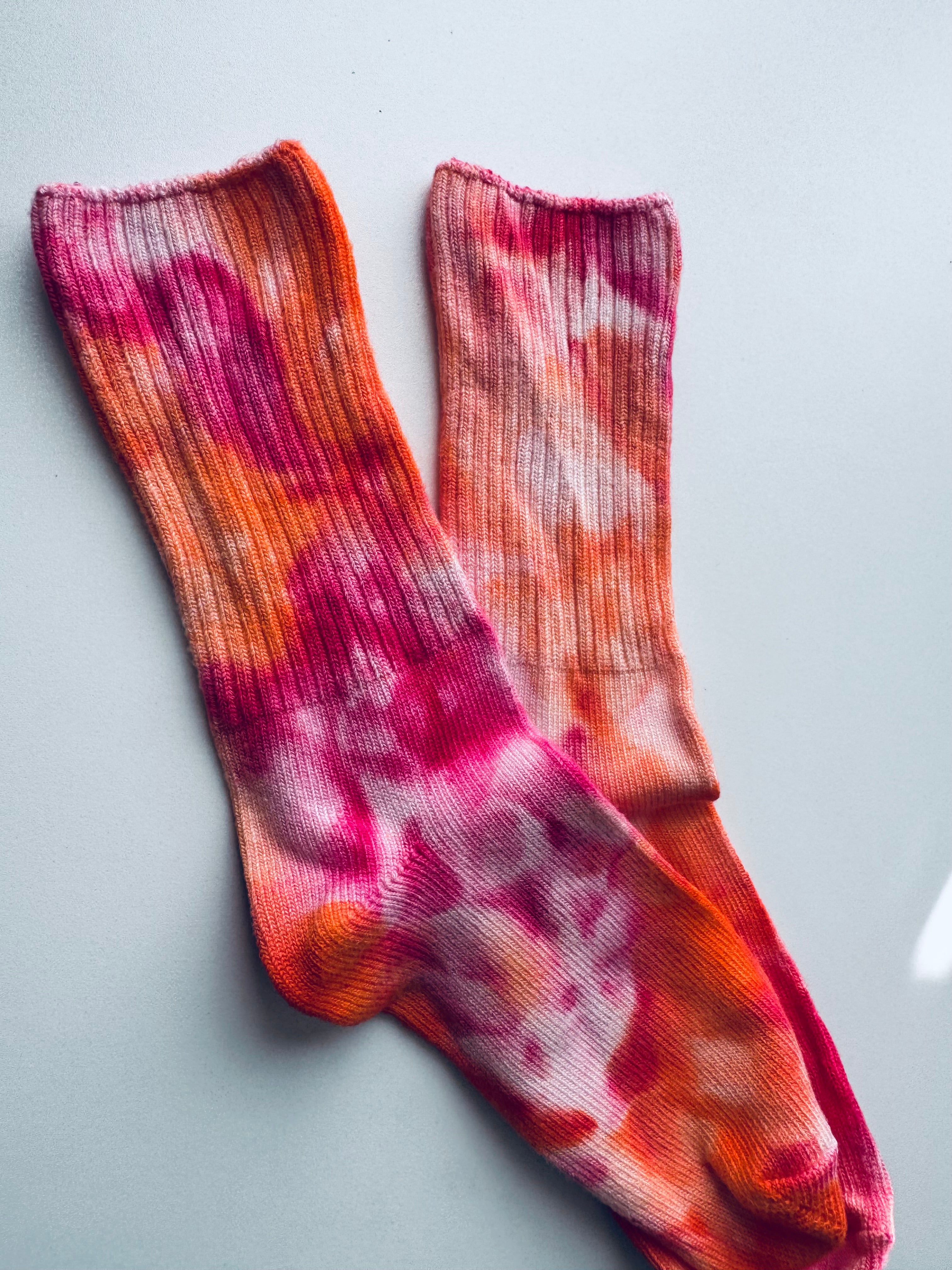 Summer Pop Bamboo Ice Dye Socks Adult One Size