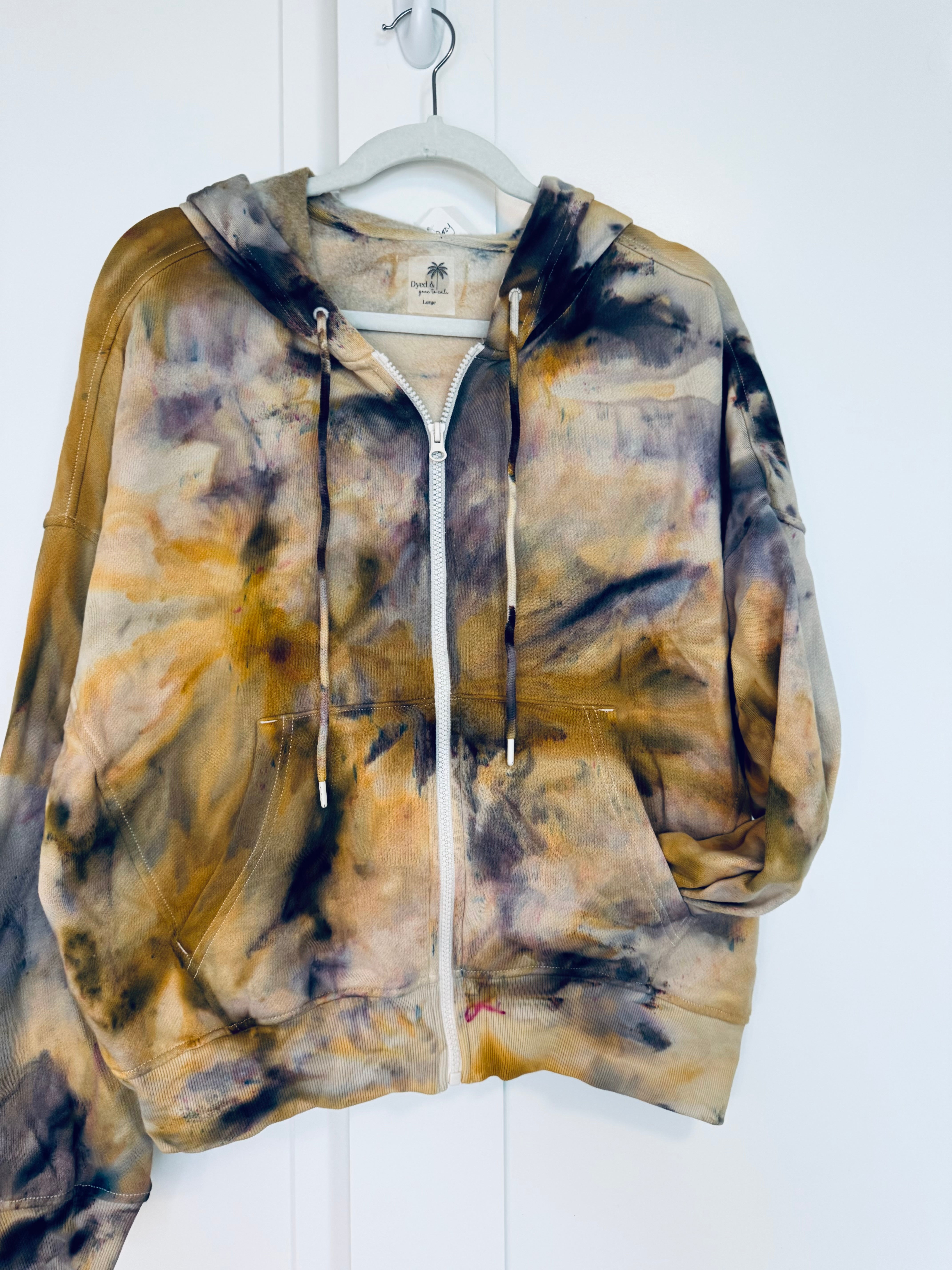 Large Ice Dye So Comfy Zip Up