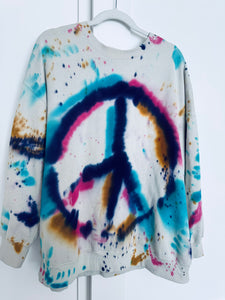 Large Oversized Peace Splatter Crew