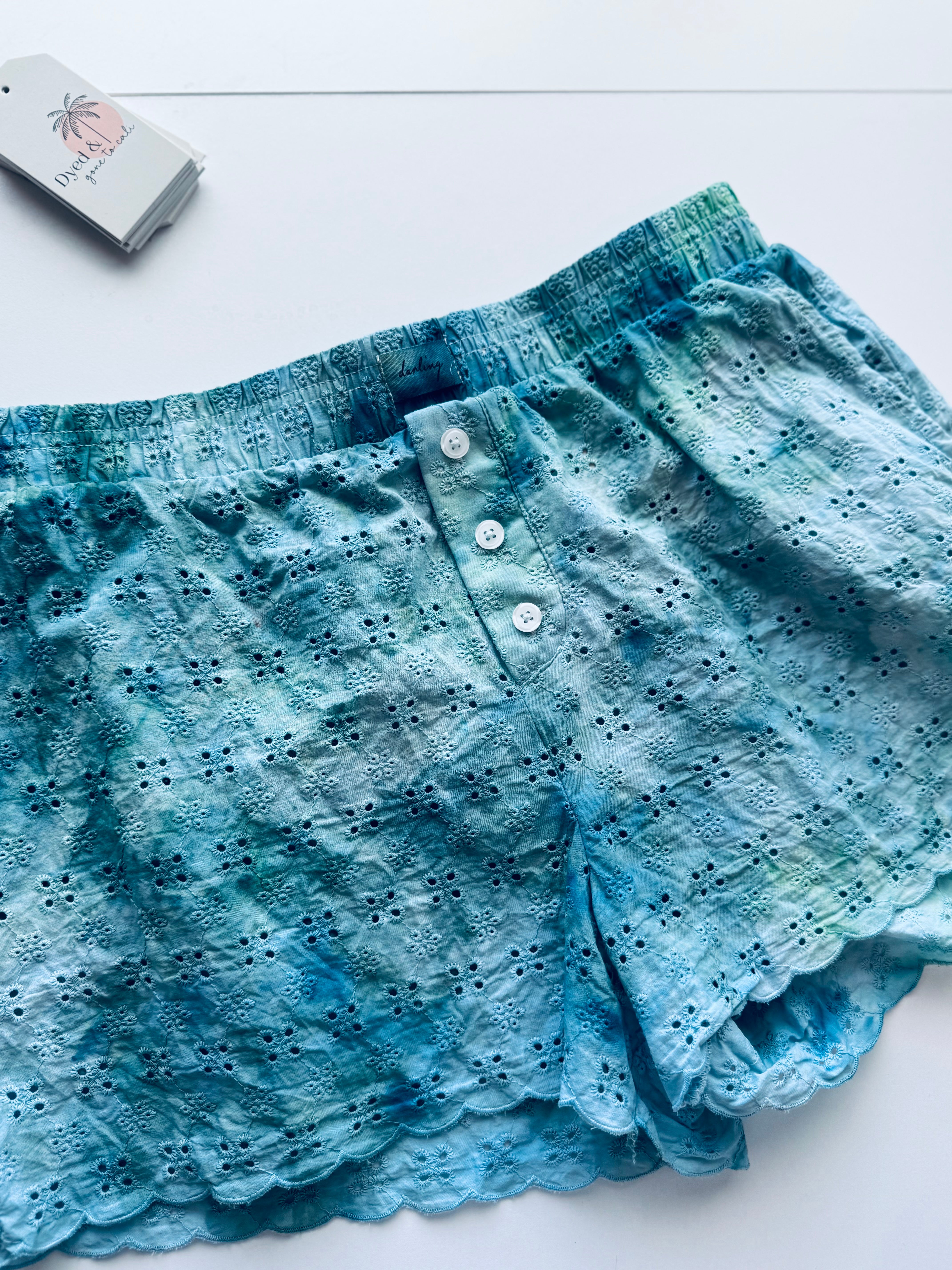 Darling Eyelet Short Island Blue (All Sizes)
