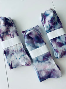 Iced Purple Bamboo Tie Dye Socks