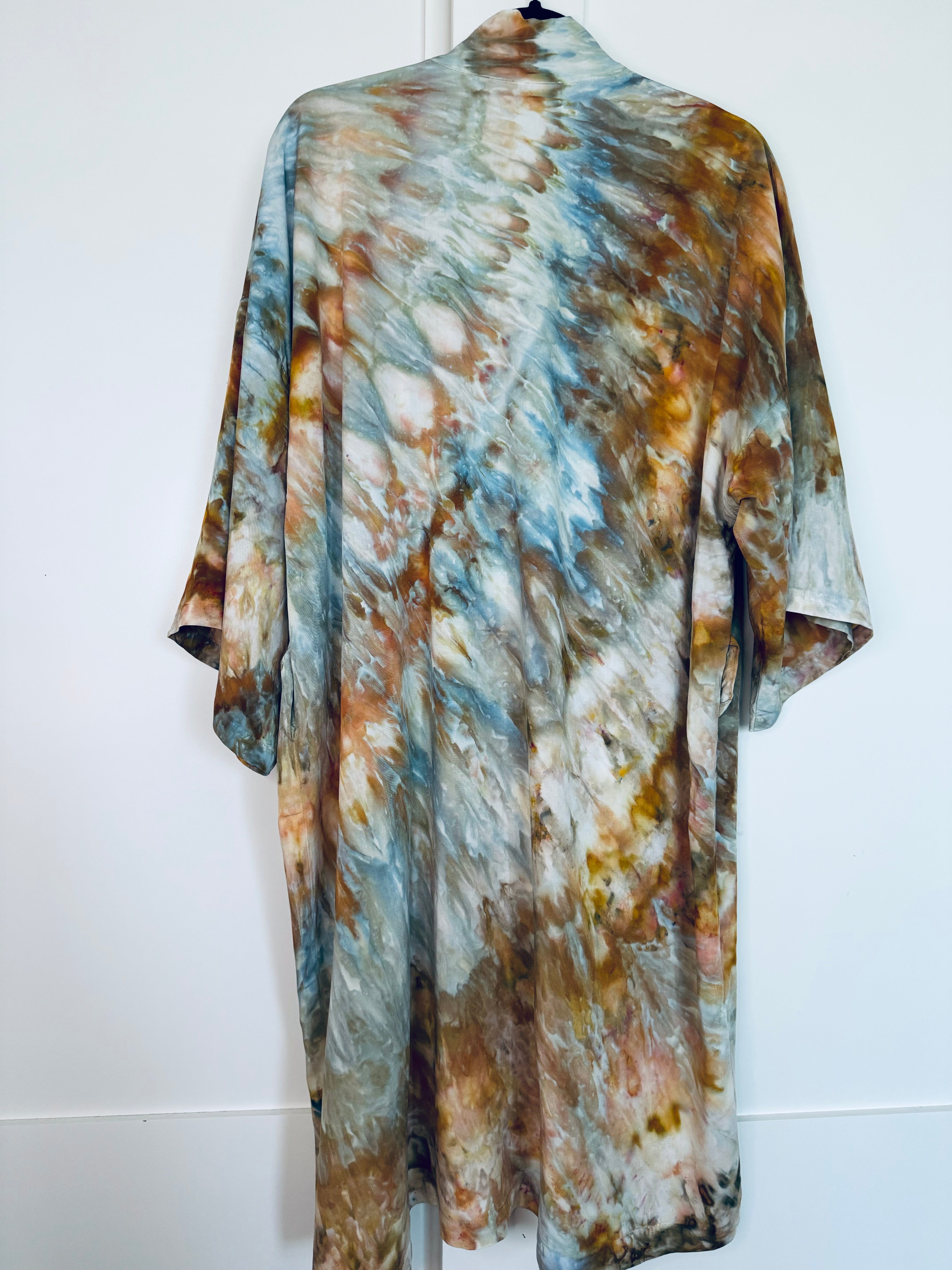 Seaside Ice Dye One Size Kimono Robe