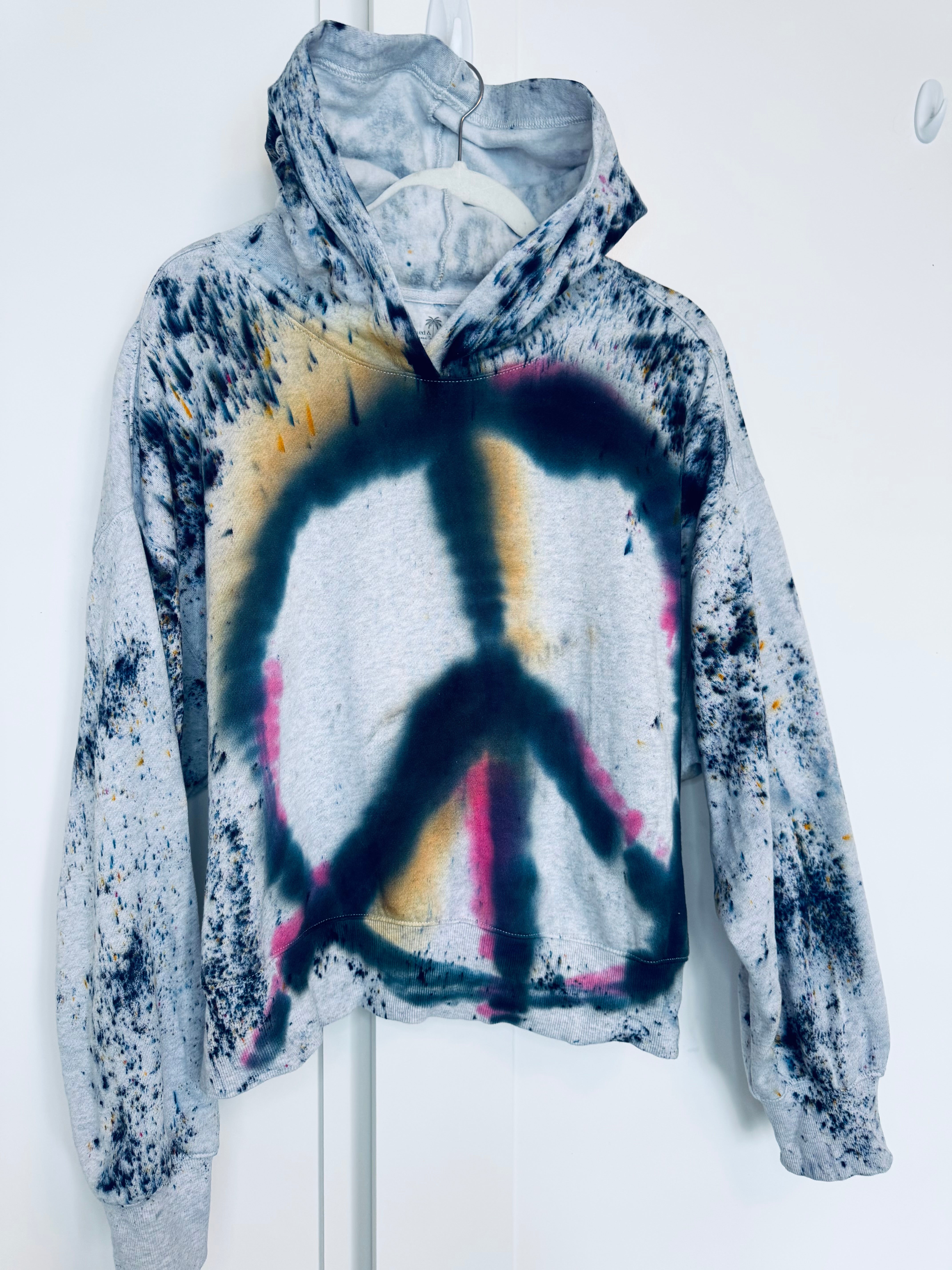 XL Ladies So Cozy Peace Splatter Hoodie