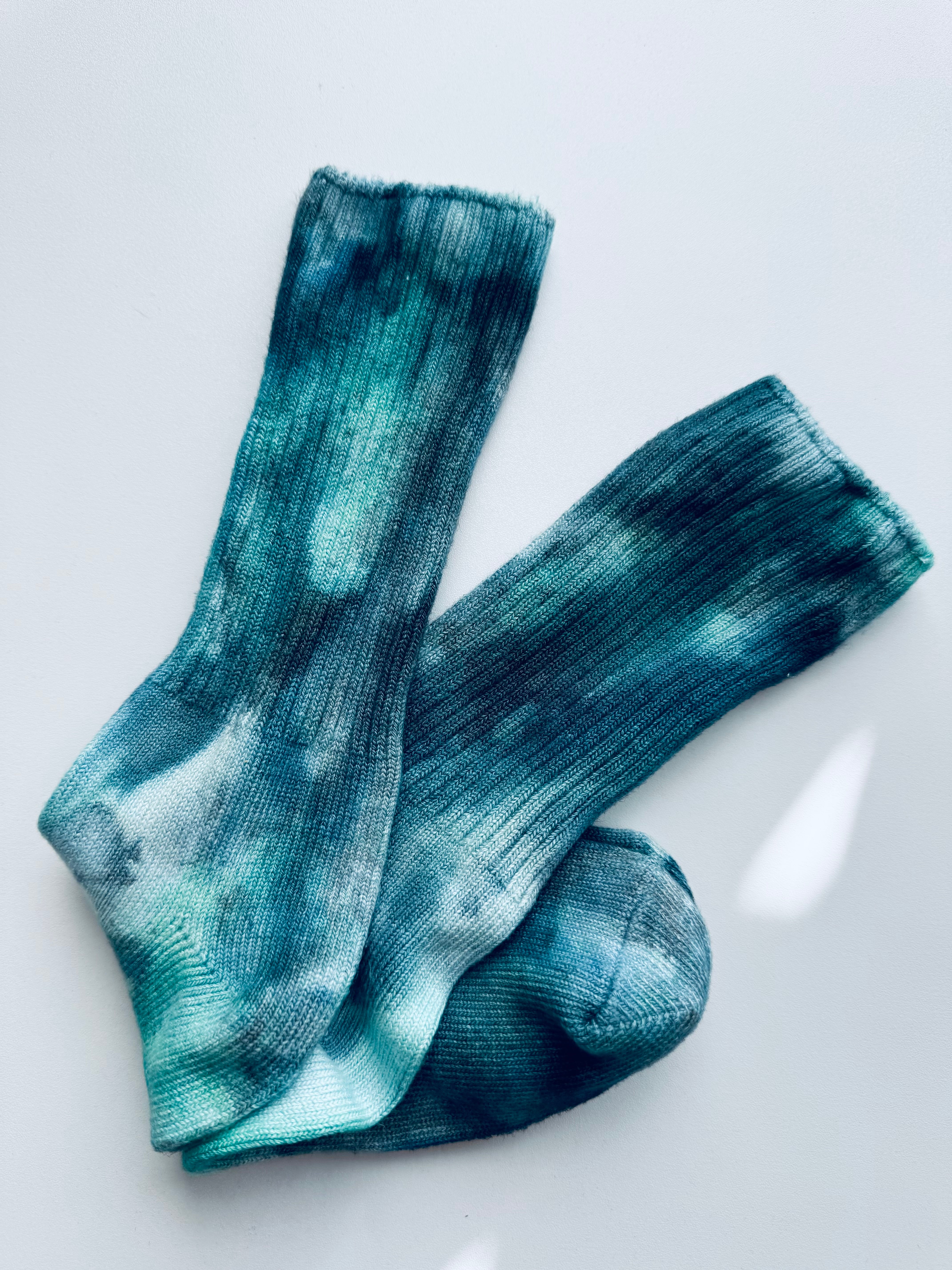 Island Blue Green Bamboo Socks One Size