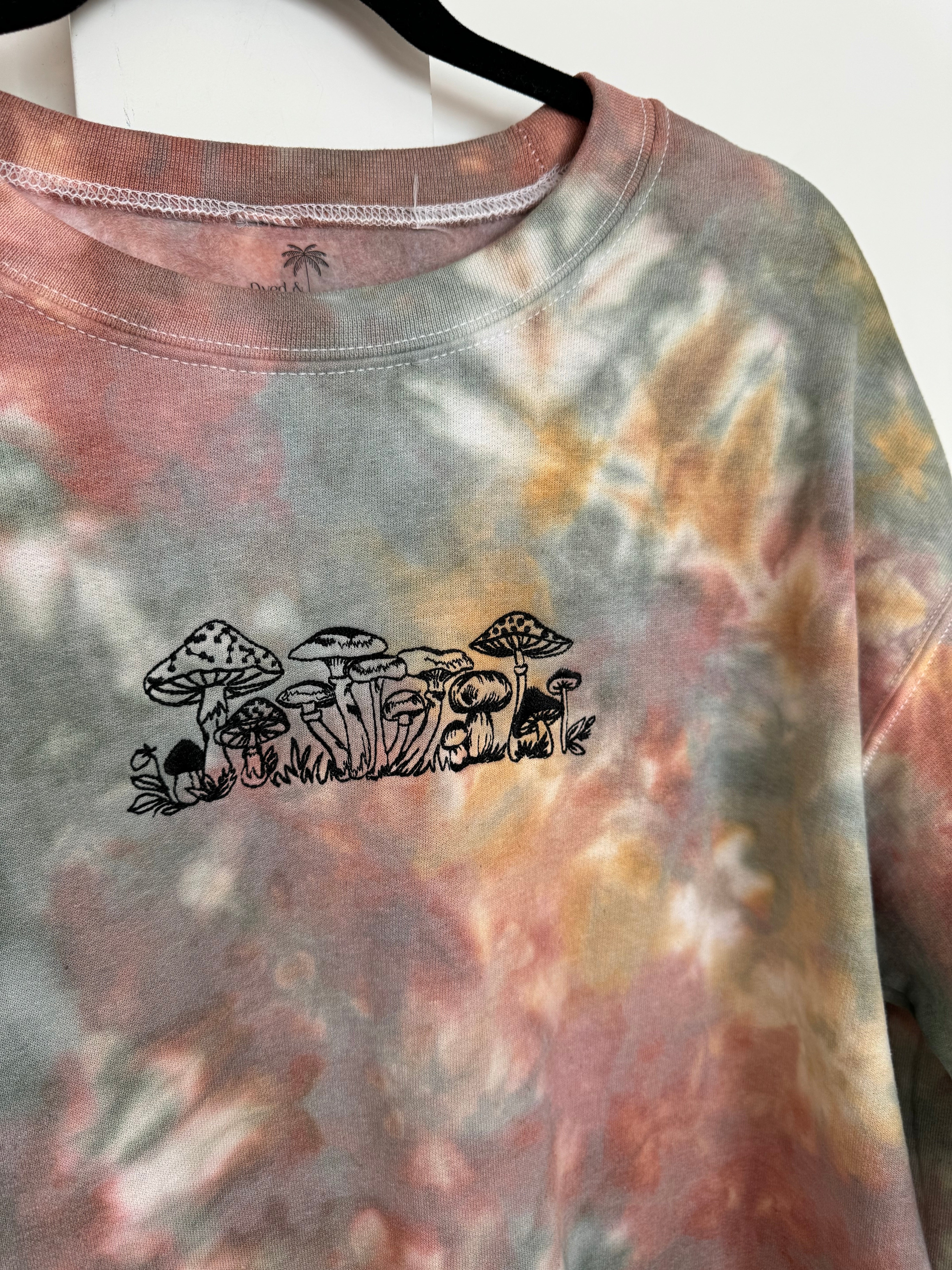 Medium Dyed & Embroidered Mushroom Crew