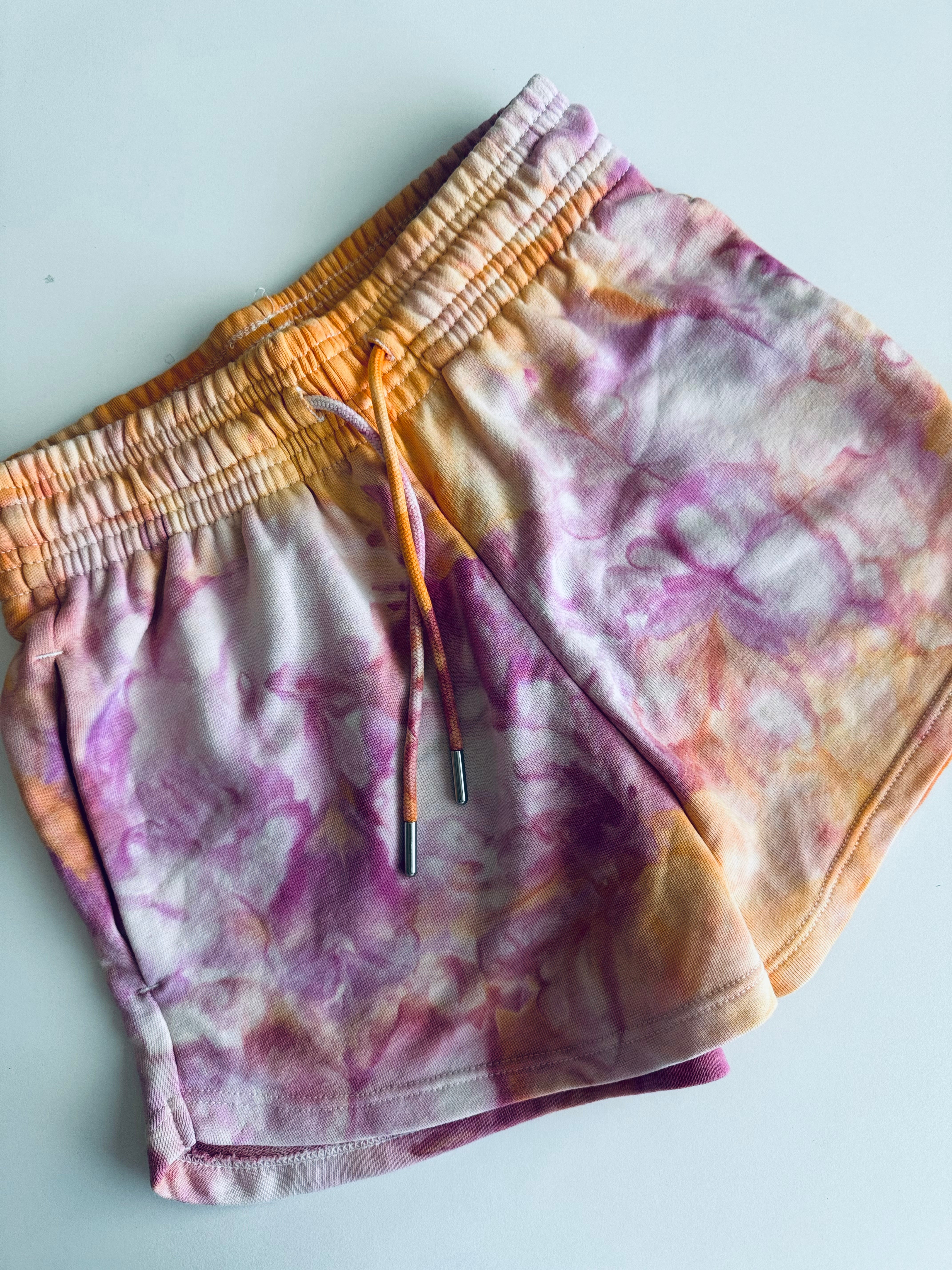 XS Summer Sunset Ice Dye Lounge Shorts