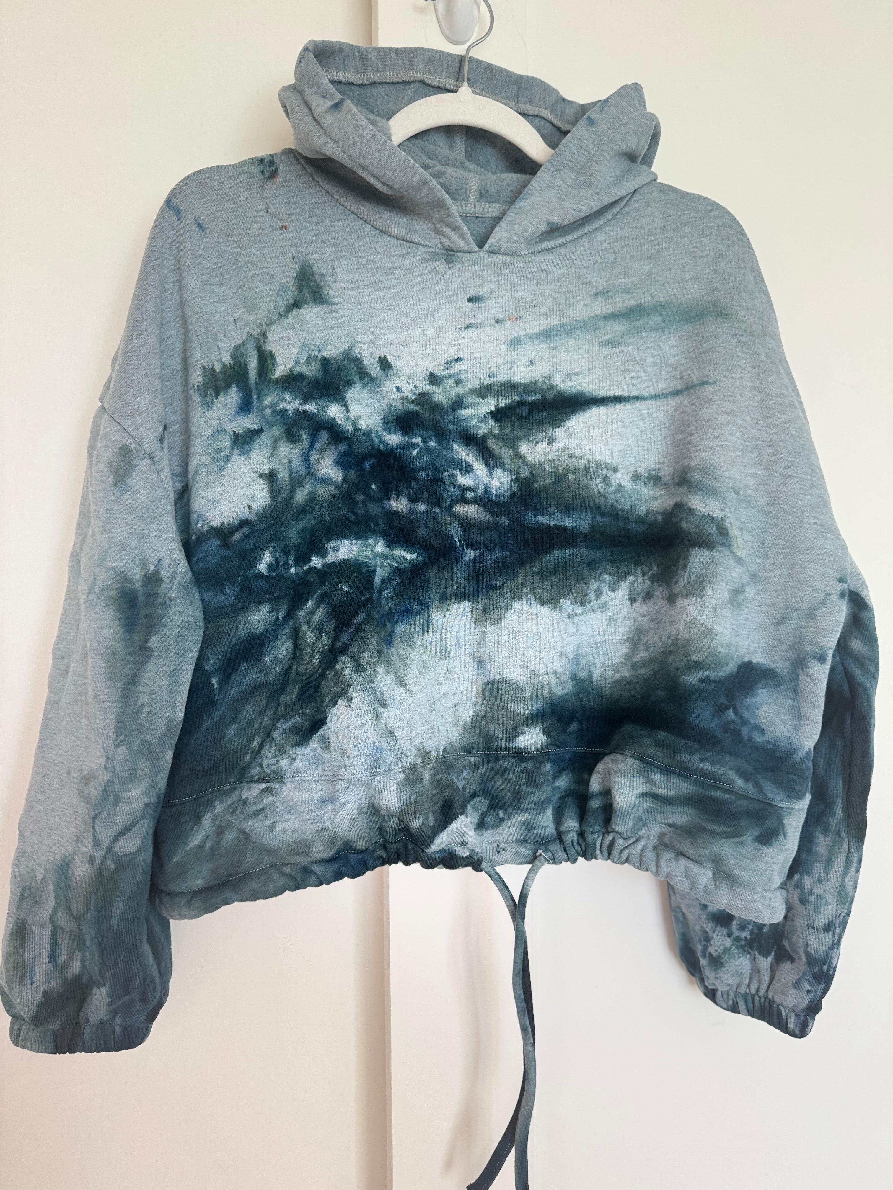 Small-Medium Semi Cropped Cinch Hoodie