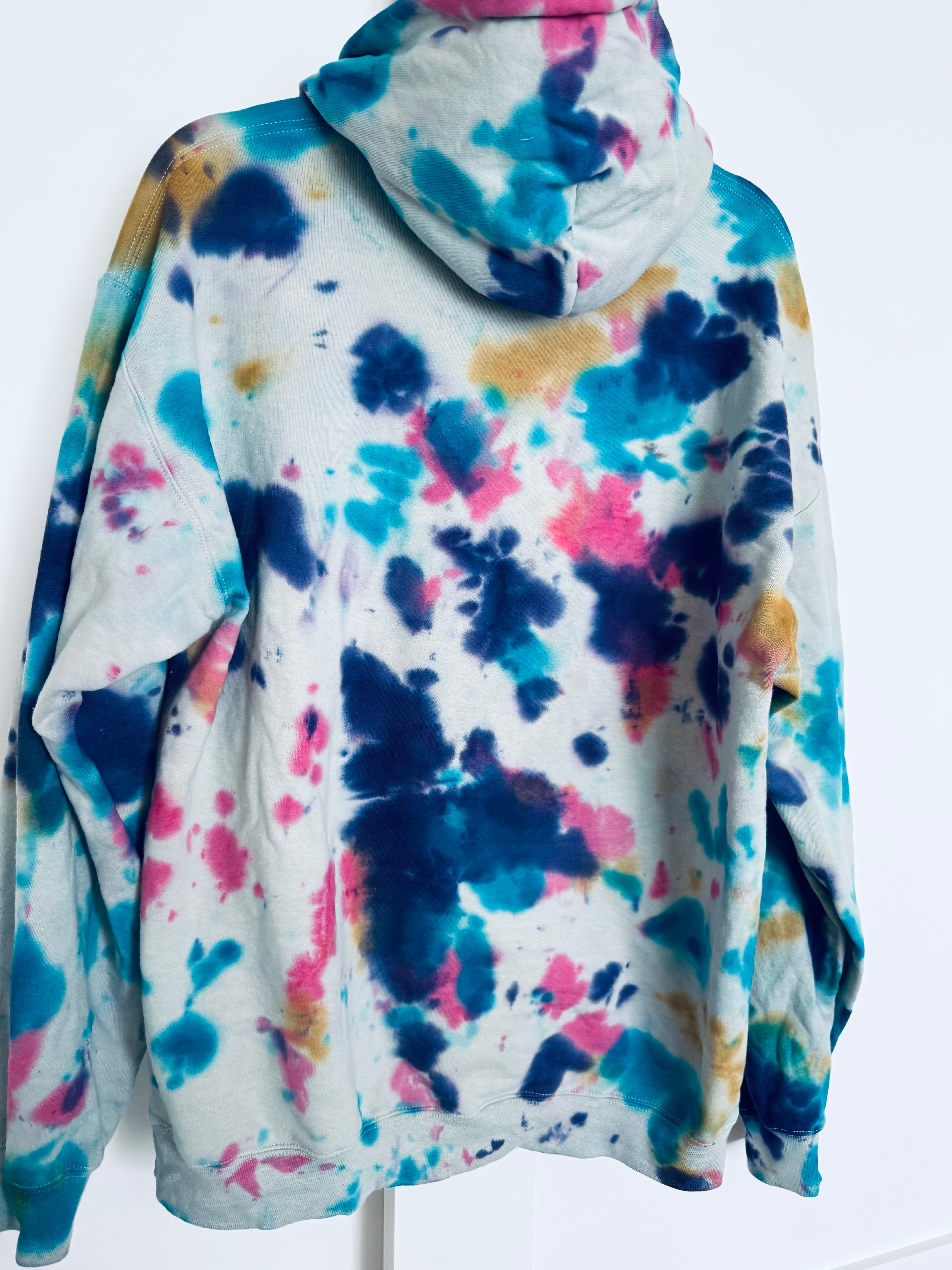 Large Unisex Splatter Dye Hoodie