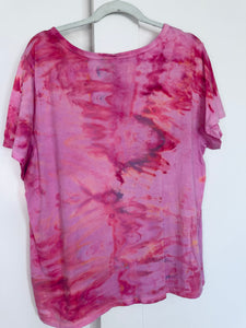 XL Ice Dye Vintage Soft V-Neck Ladies Tee