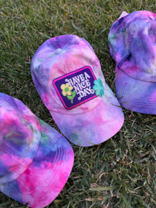 Have a Nice Day Hydrangea Ice Dyed Baseball Cap