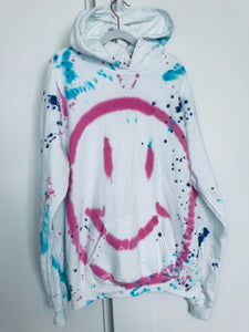 XL Youth Smiley Splatter Hoodie