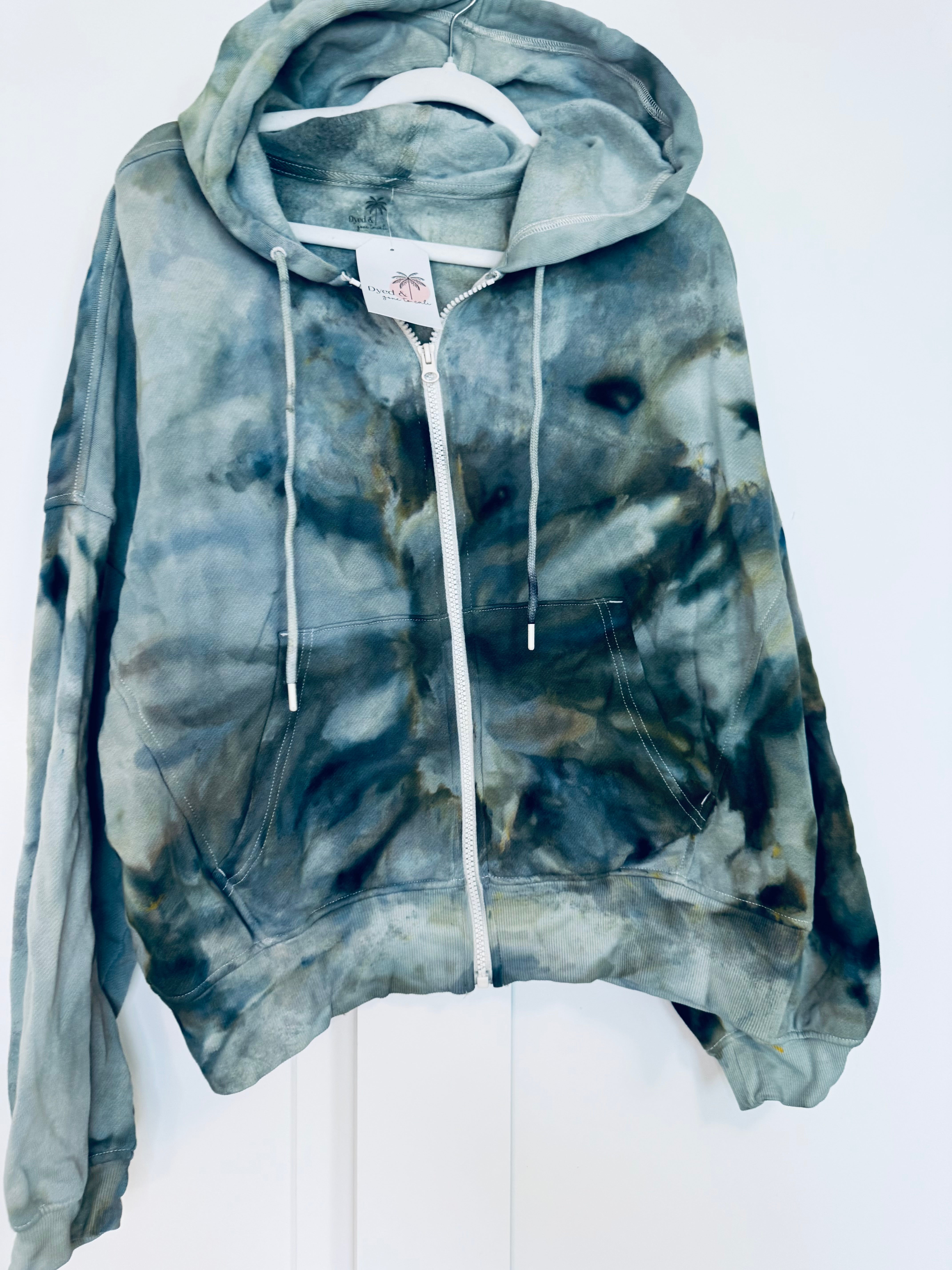 Large Ice Dye So Comfy Zip Up