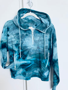 Medium Ice Dye 1/2 Zip Hoodie