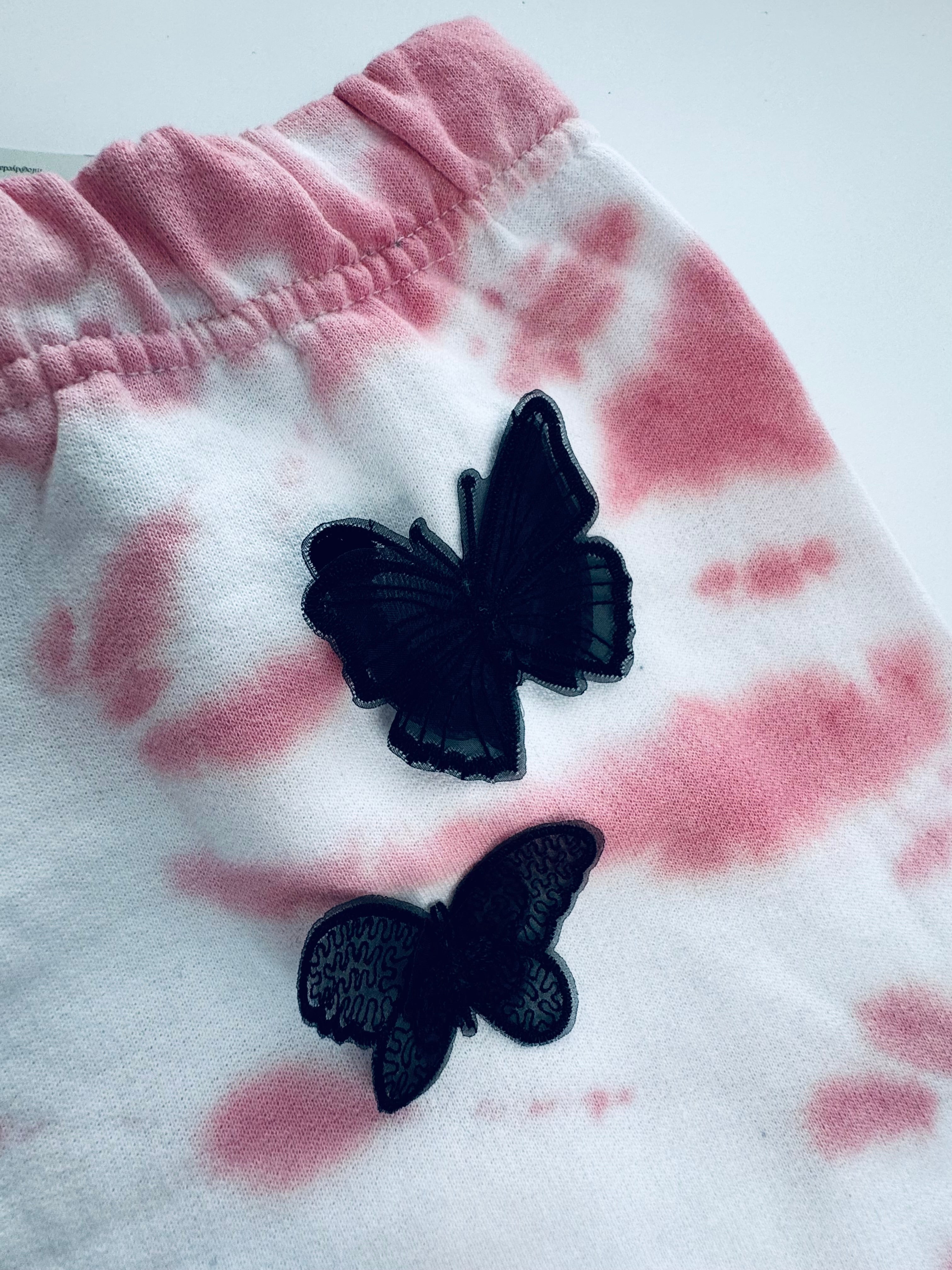 Medium Pink Dye Butterfly Oversized Sweats