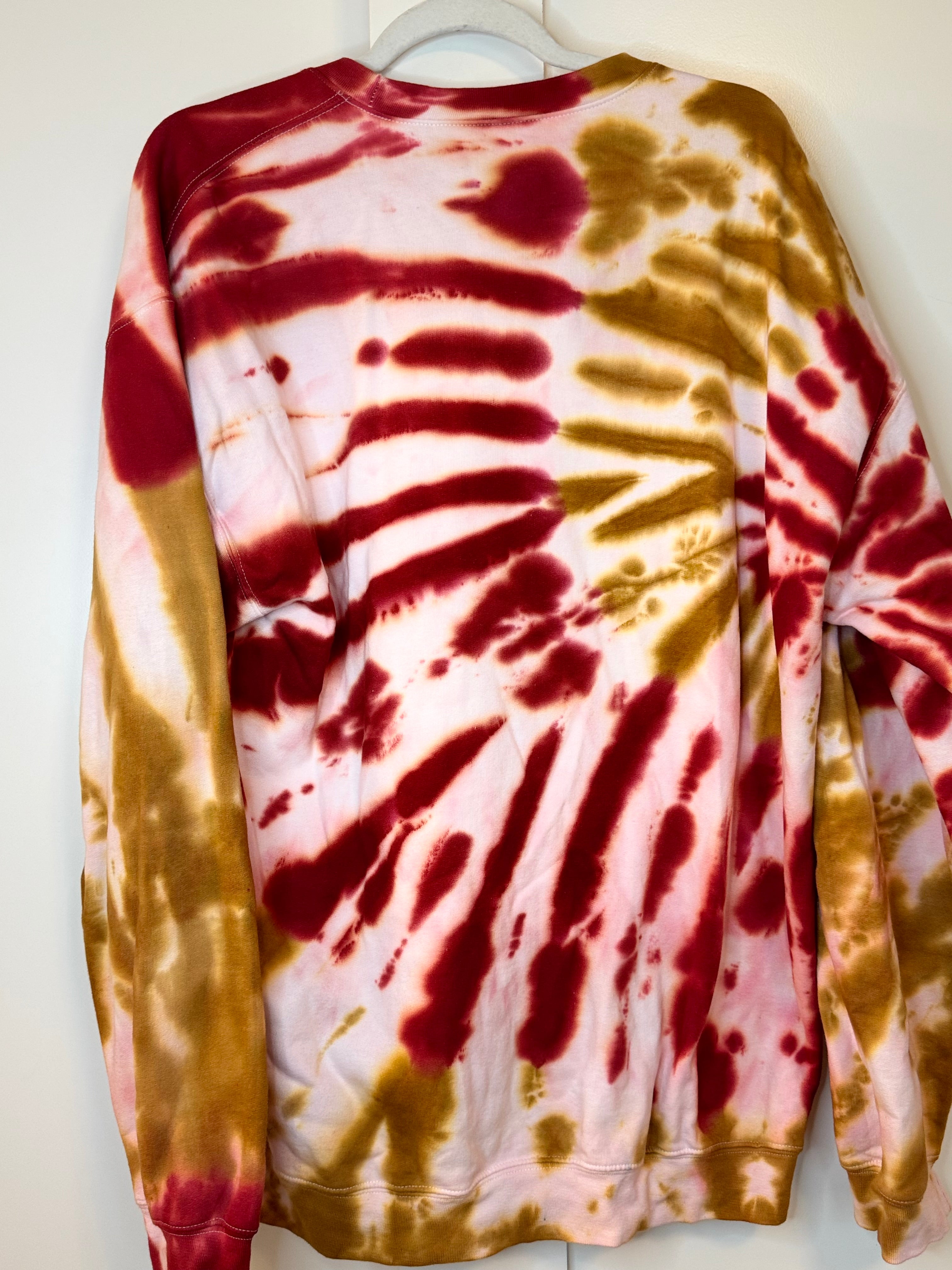 Large SF 49ers Tie Dye Crew