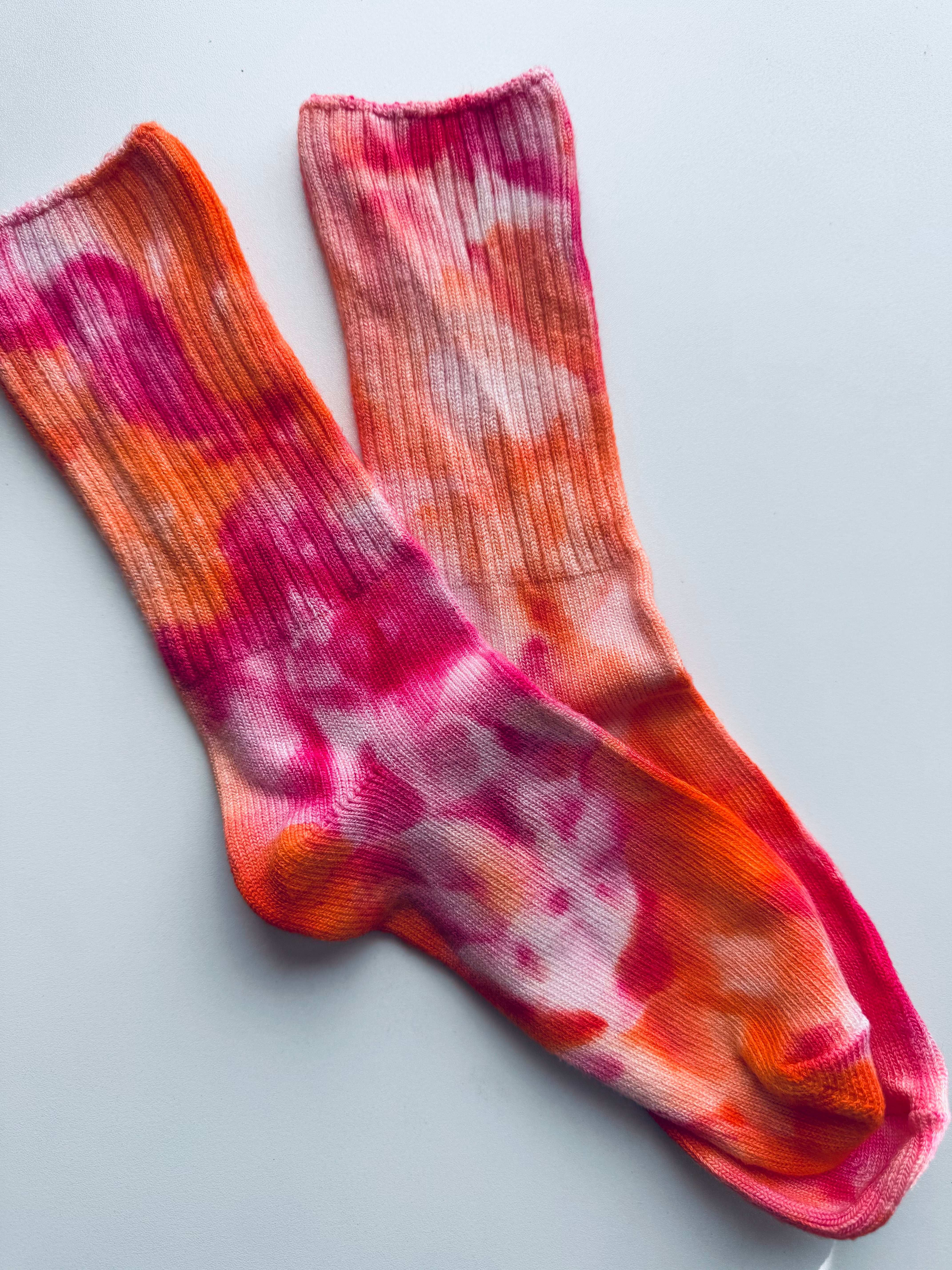 Summer Pop Bamboo Ice Dye Socks Adult One Size