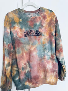 Medium Dyed Embroidered Mushroom Unisex Crew