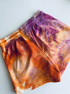 Small Summer Sunset Ice Dye Lounge Shorts