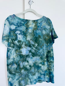 Large Ice Dye Vintage Soft V-Neck Ladies Tee