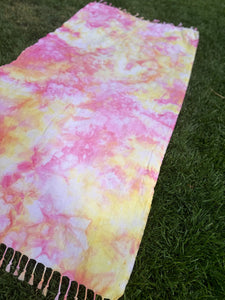 Strawberry Lemonade Turkish Towel Picnic Blanket 40”x70”