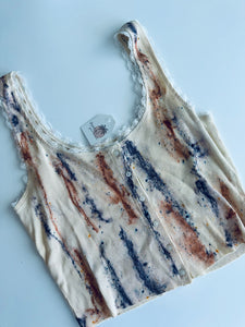 Large Confetti Dye Rib Stretch Crop