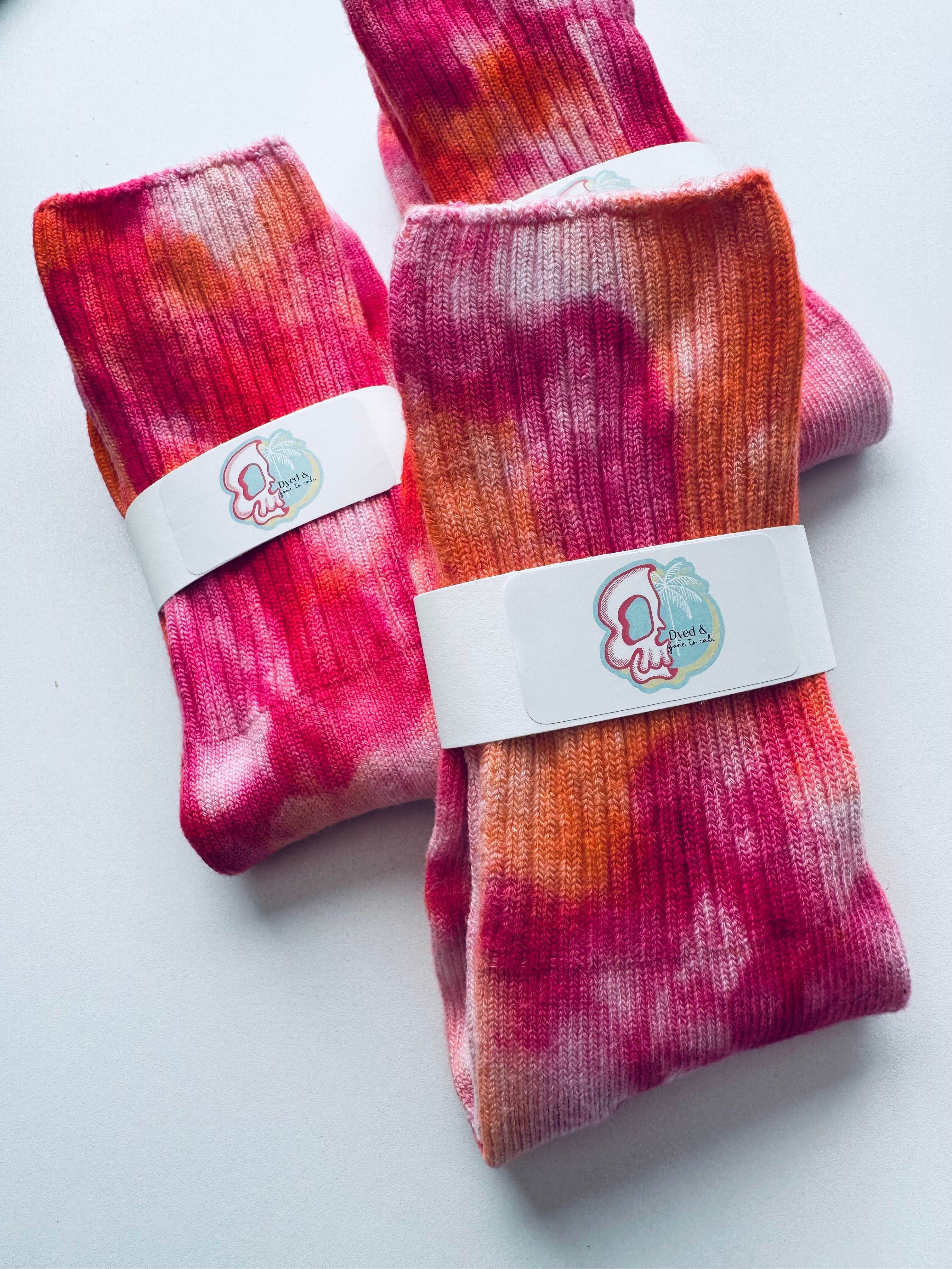 Summer Pop Bamboo Ice Dye Socks Adult One Size